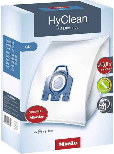 Miele Staubsaugerbeutel HyClean 3D Efficiency GN, passend für MIELE, 4er- Pack
