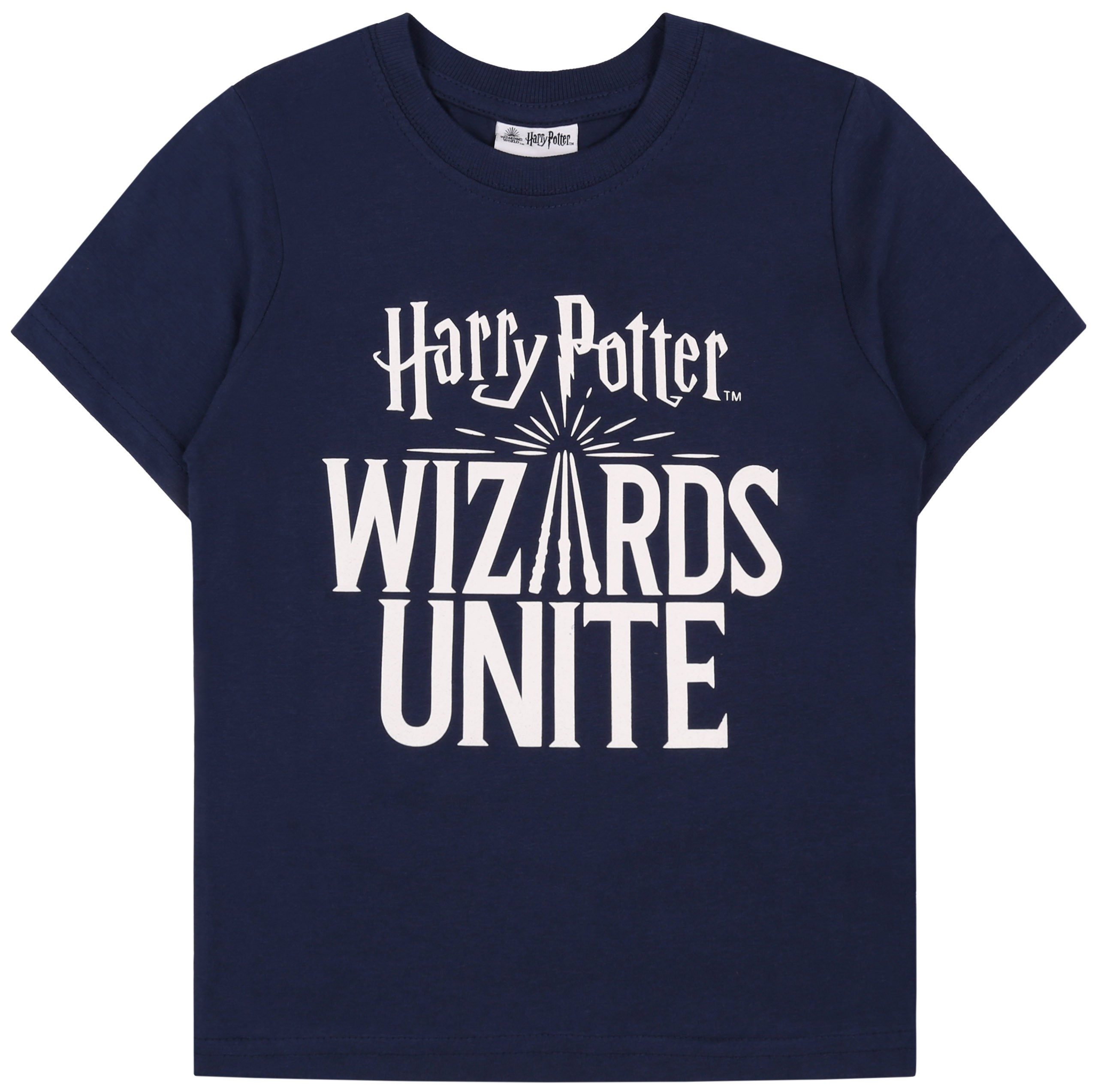 Kurzarmbluse Dunkelblaues T-Shirt mit kurzen Ärmeln Harry Potter 5-6 Jahre
