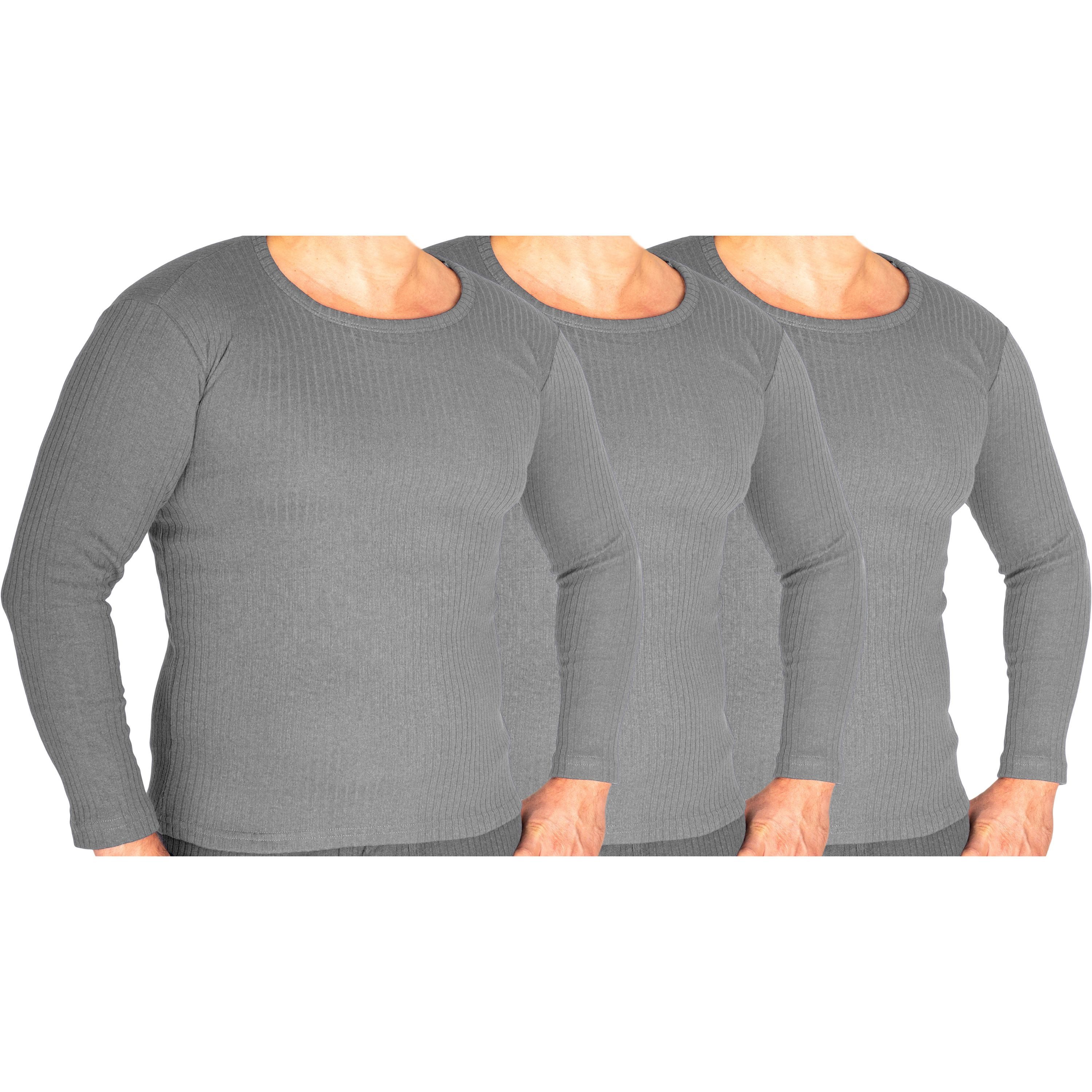 TEXEMP Thermounterhemd Herren Thermounterwäsche Unterwäsche 3 Stück Unterziehhemd Winter (3-St., 3er Pack) Premium Qualität: Atmungsaktiv, Feuchtigkeitsabführend