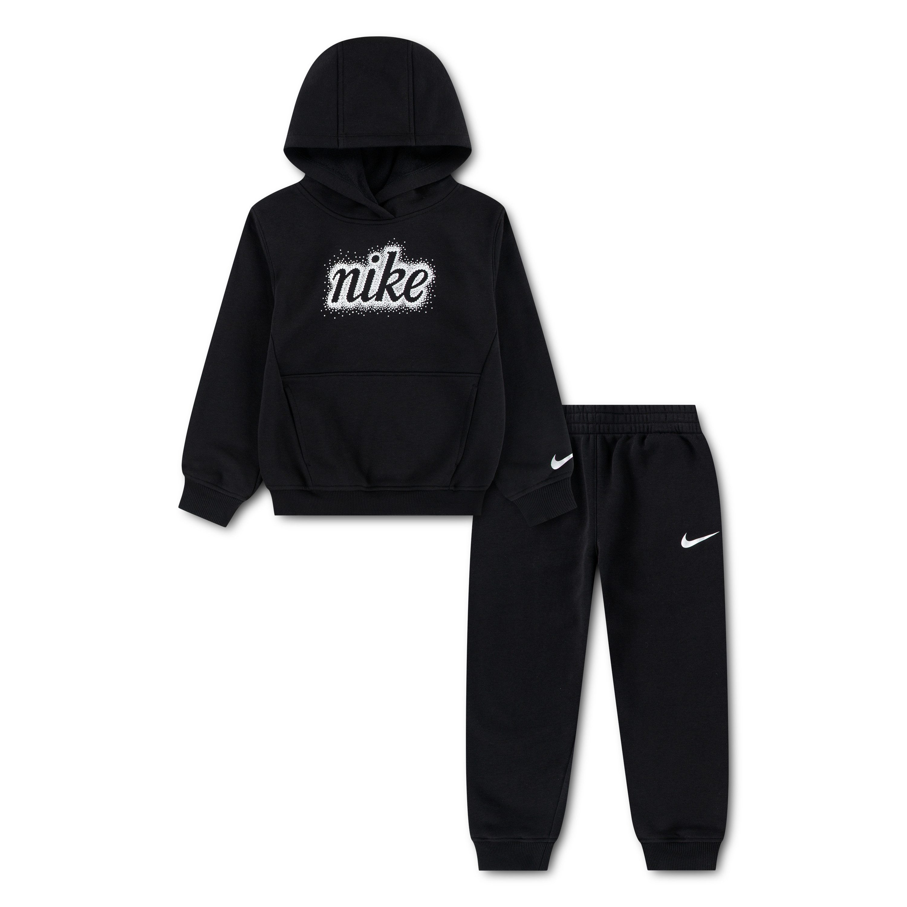 Nike Sportswear Jogginganzug NKG SWOOSH SPARKLE FLC HDY SET, aus Sweatware, für Kinder 3 bis 7 Jahre
