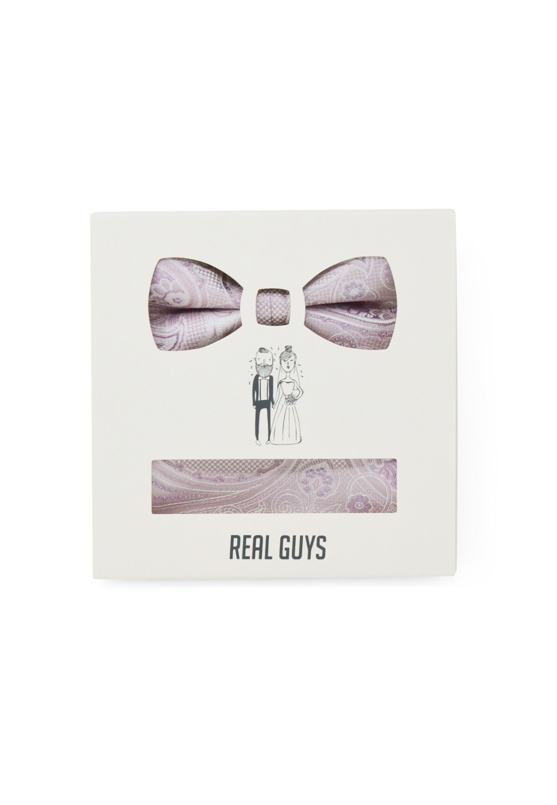 REAL GUYS by J.PLOENES Fliege Set mit Einstecktuch aus Seide und Paisleymuster