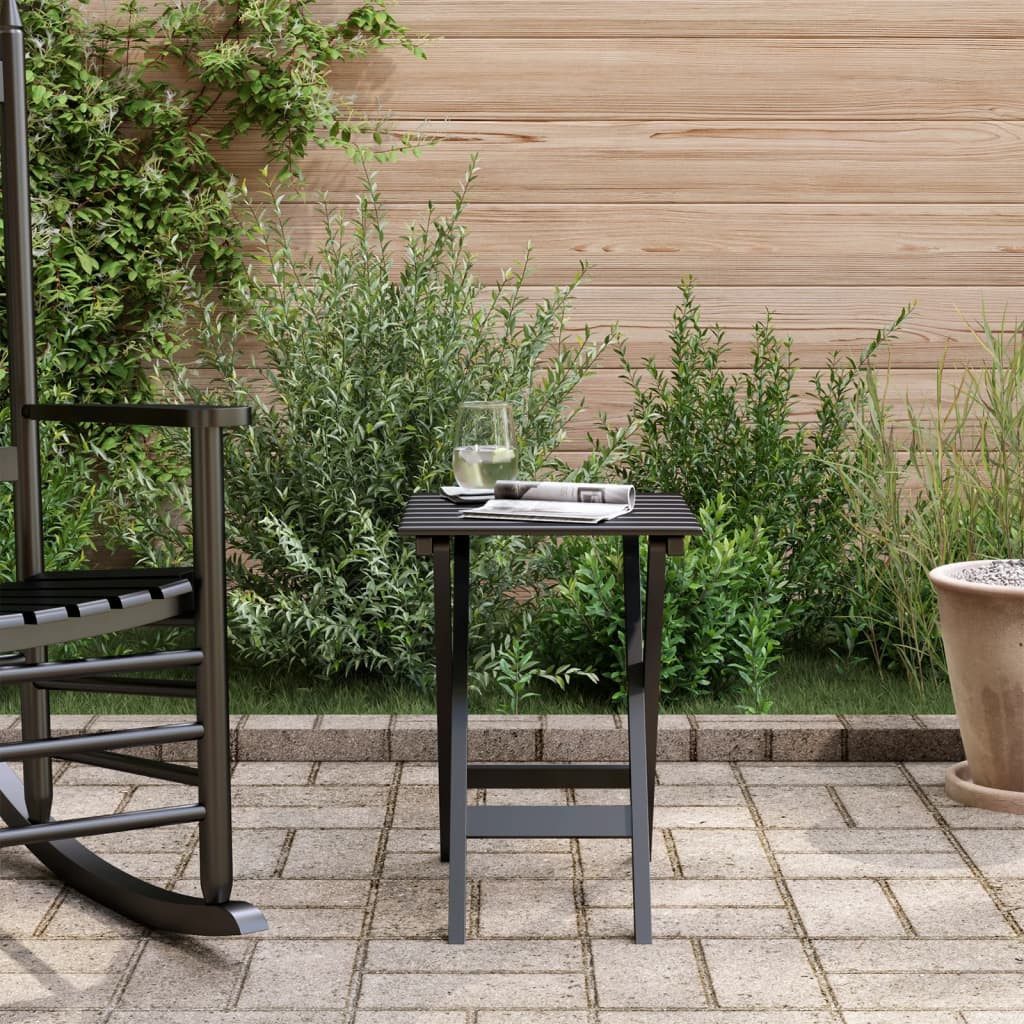 vidaXL Gartentisch Beistelltisch Klappbar Schwarz Massivholz günstig online kaufen