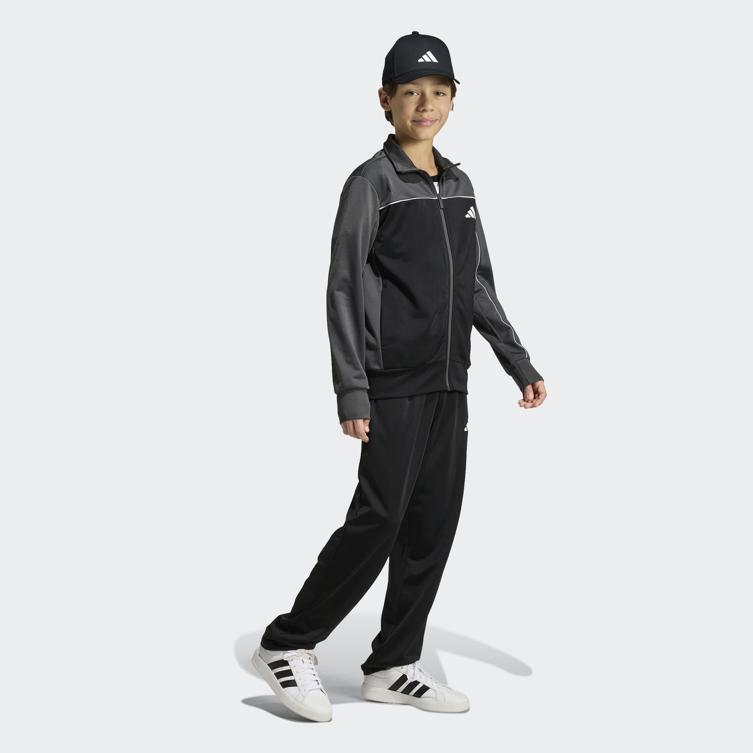 adidas Sportswear Trainingsanzug COLOUR POP AUS TRIKOT FÜR KINDER (2-tlg), für Kinder und Teens, zweiteiliges Set, mit Stehkragen