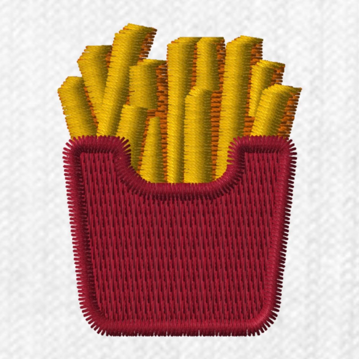 Spreadshirt Socken Stickmotiv Pommes in Rotem Fizzer Beutel Gestreifte Tennissocken (1-Paar)