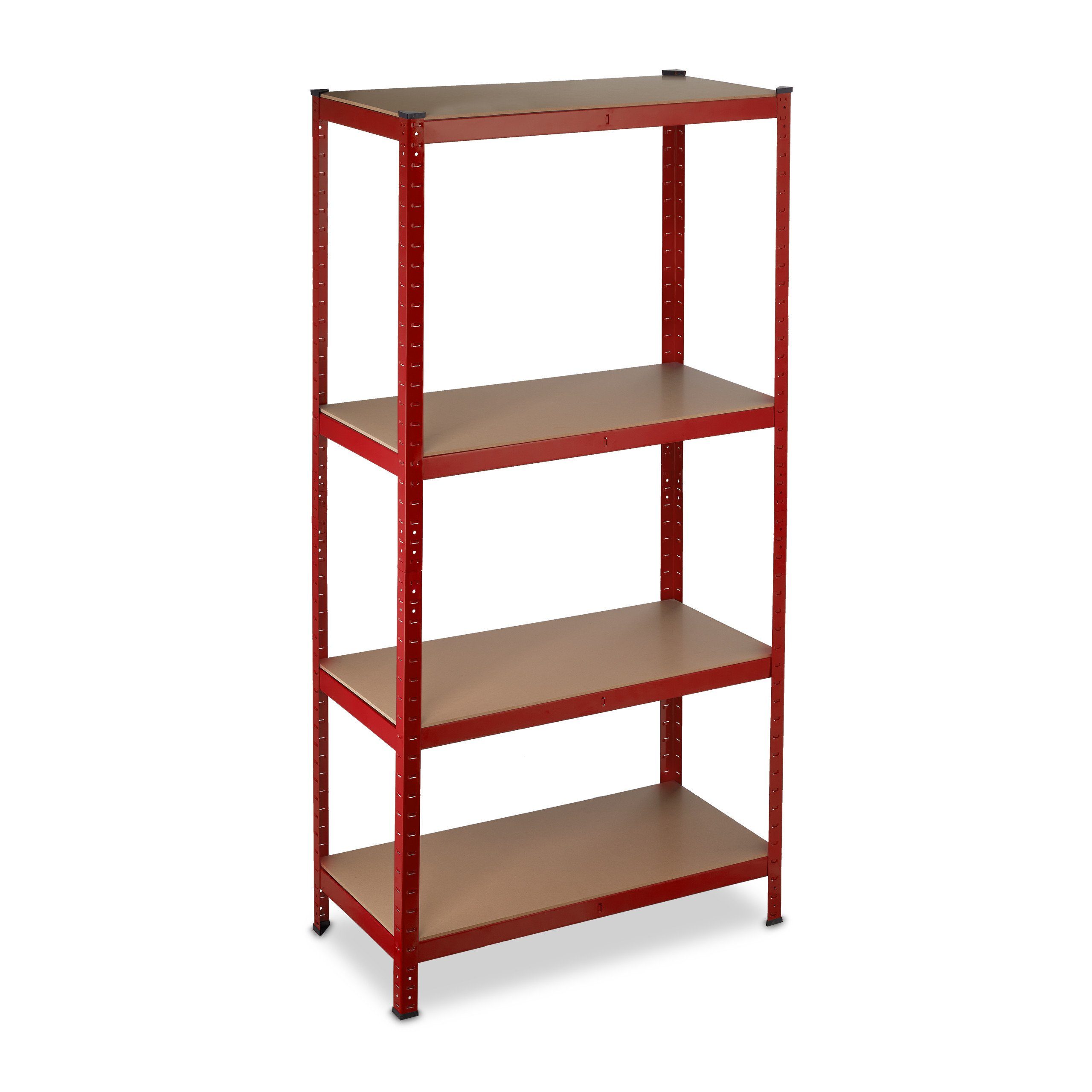 relaxdays Schwerlastregal 150 cm rot, 1-tlg.