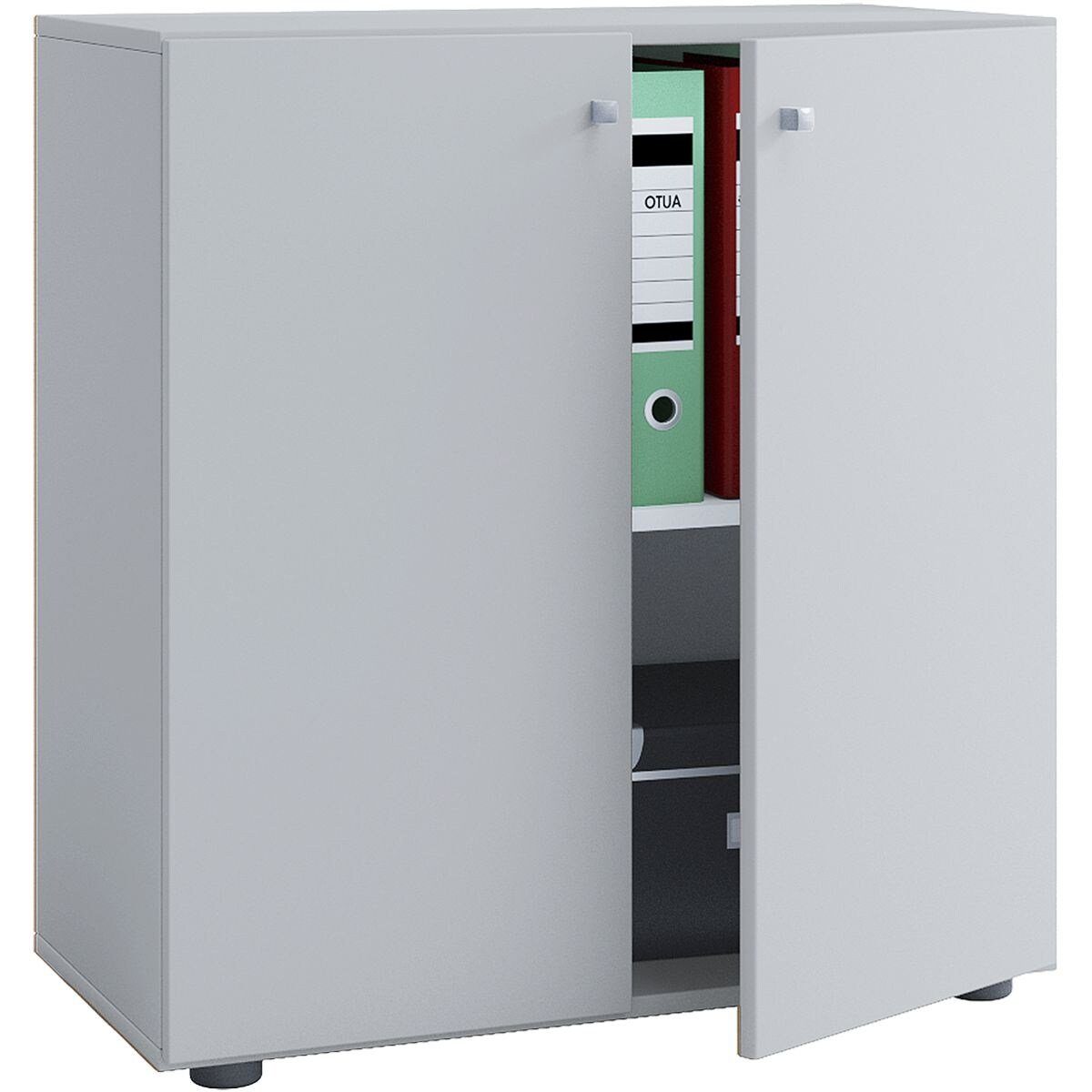 VCM Aktenschrank Lona Schrank mit Flügeltüren und Knopfgriffen, 70x74 cm