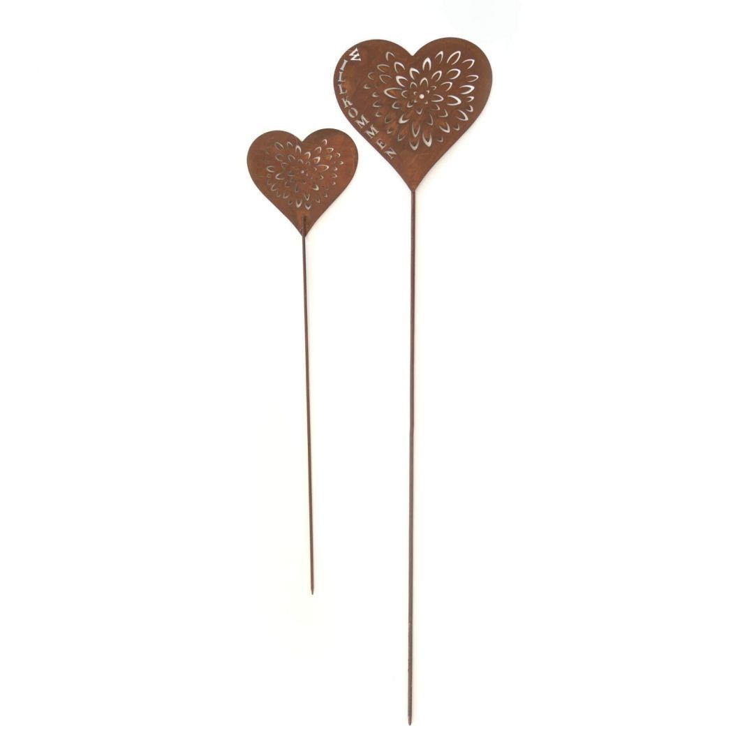 K&L Wall Art Gartenstecker Herz Roststecker günstig online kaufen