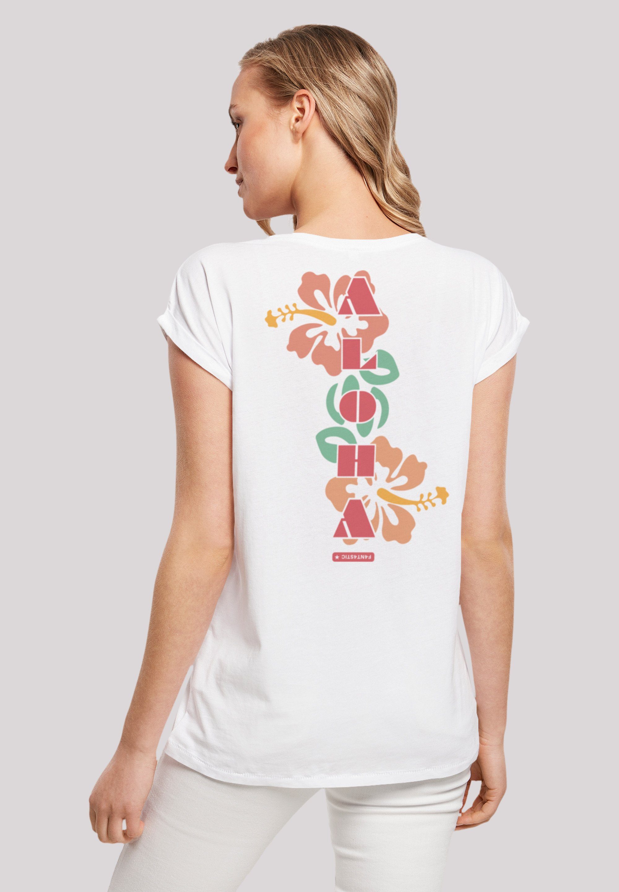 F4NT4STIC T-Shirt Aloha Print, Das Model ist 170 cm groß und trägt Größe M