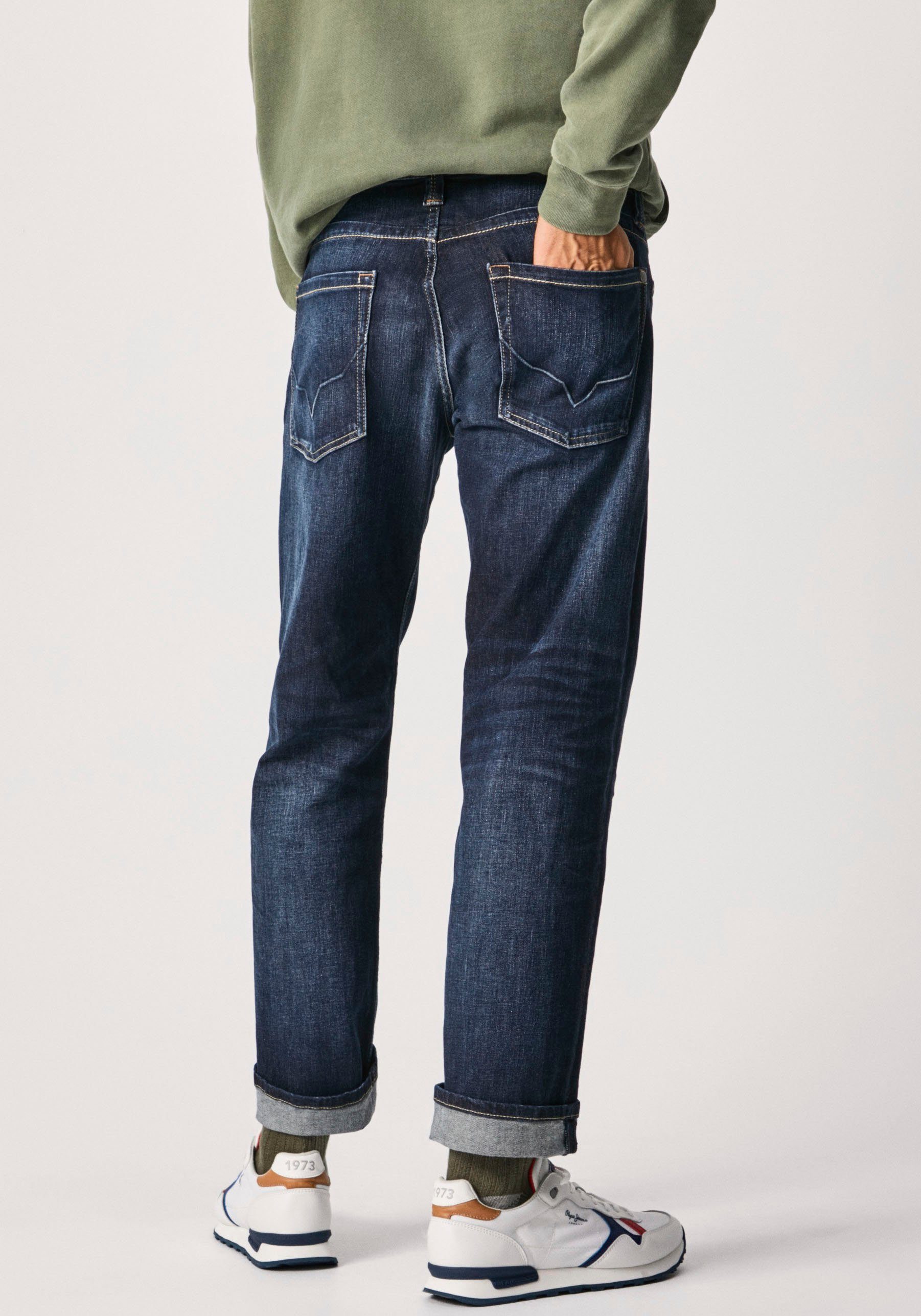 in darkblue Pepe 5-Pocket-Form Straight-Jeans Jeans ZIP KINGSTON