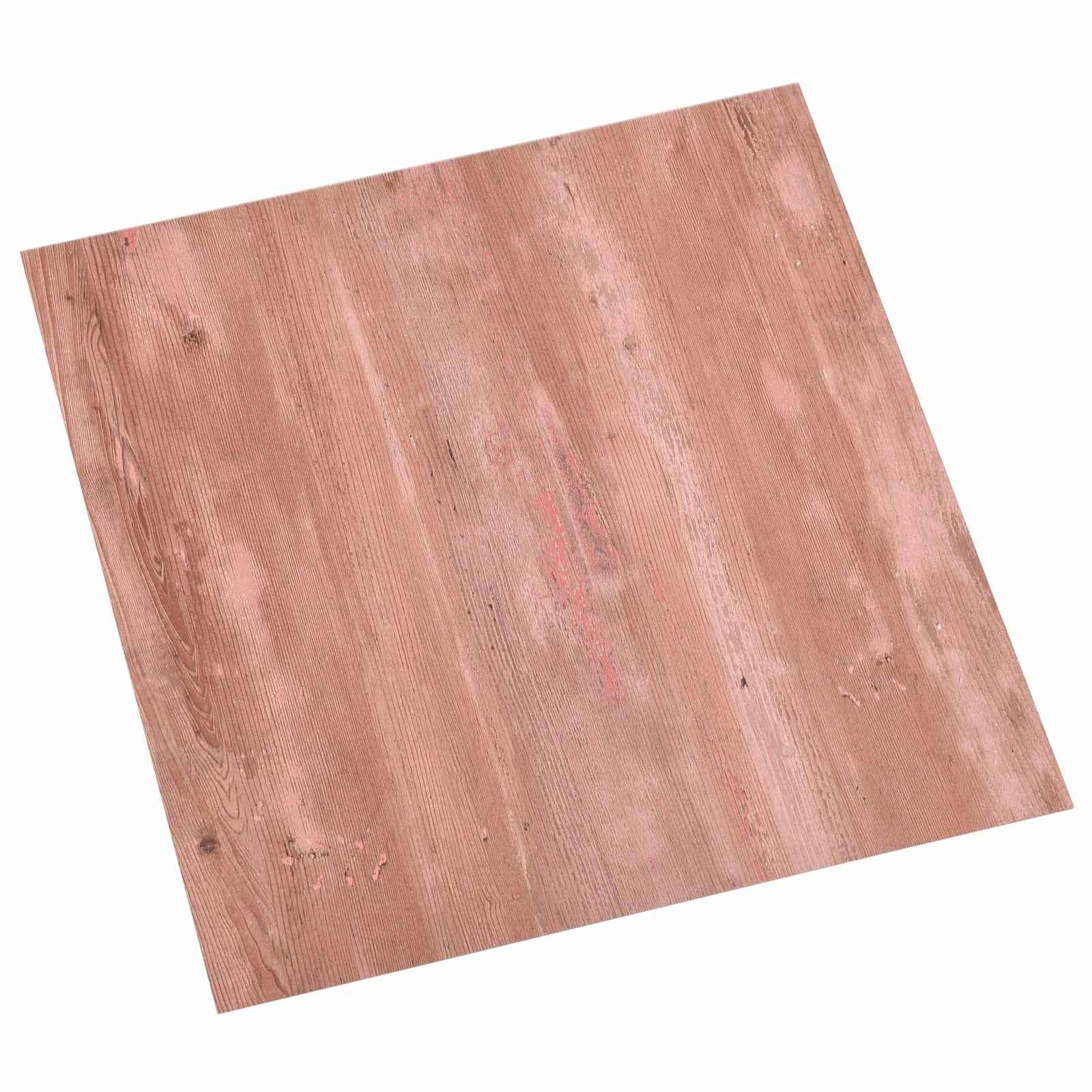 vidaXL Teppichboden Selbstklebende Bodenplanken 30,5 x 30,5 cm 20 pcs PVC Rot, Quadratisch
