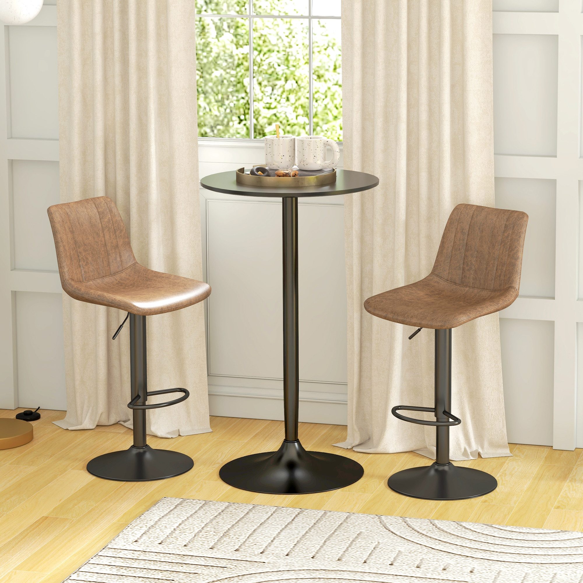 HOMCOM Bartisch Küchentisch für Wohnzimmer, Esszimmer günstig online kaufen