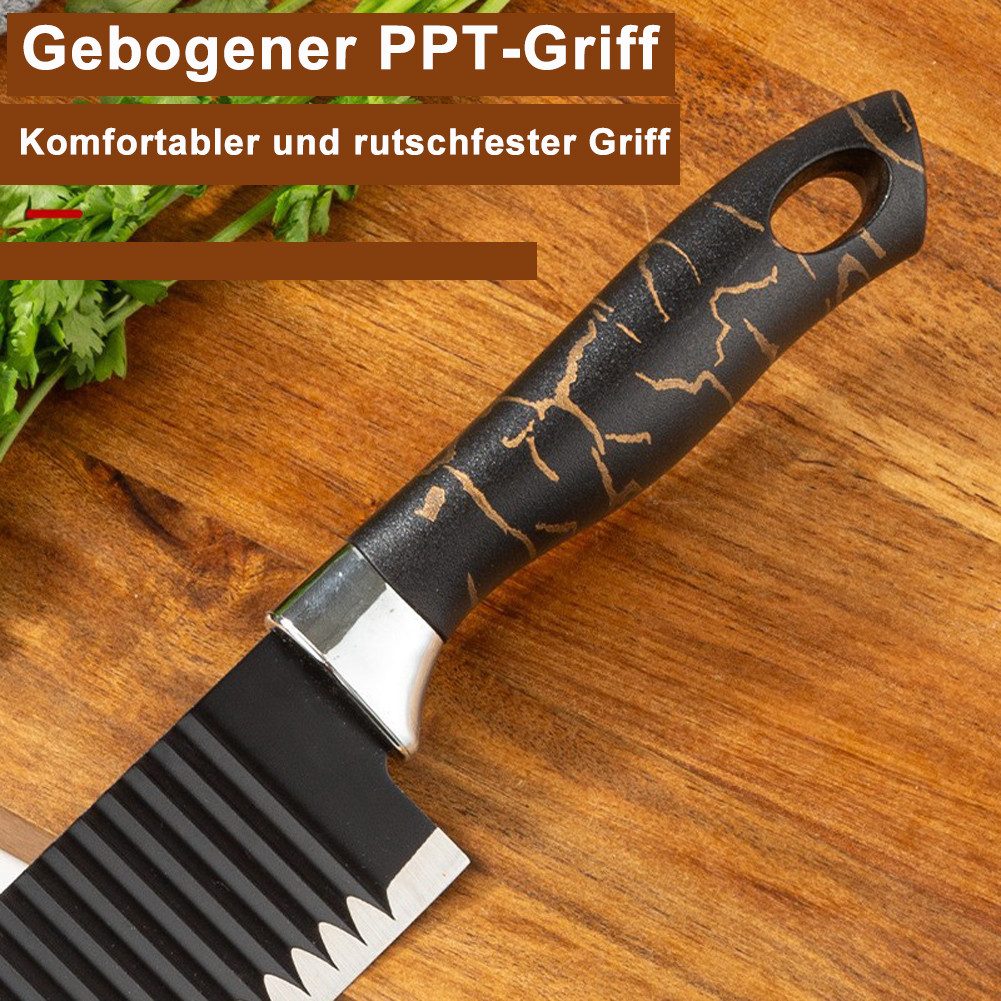 HT Messer-Set Messerset Küchenmesser Set 8-tlg mit Ergonomischen Griff, Scharfe Messer Set aus Hochwertigem Carbon Edelstahl mit Kochmesser