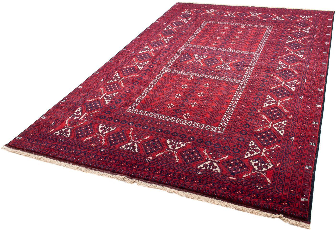 Orientteppich Turkaman - 248 x 163 cm - dunkelrot, morgenland, rechteckig, Höhe: 6 mm, Wohnzimmer, Handgeknüpft, Einzelstück mit Zertifikat