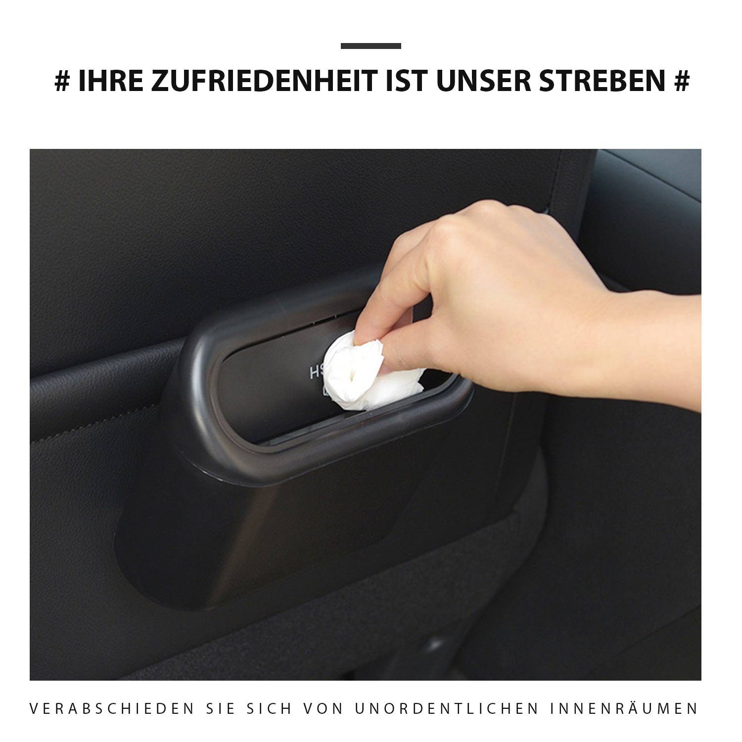 Auto Deckel Mülleimer MAGICSHE Universal Stück hängenden mit 2 Schwarz Mülleimer