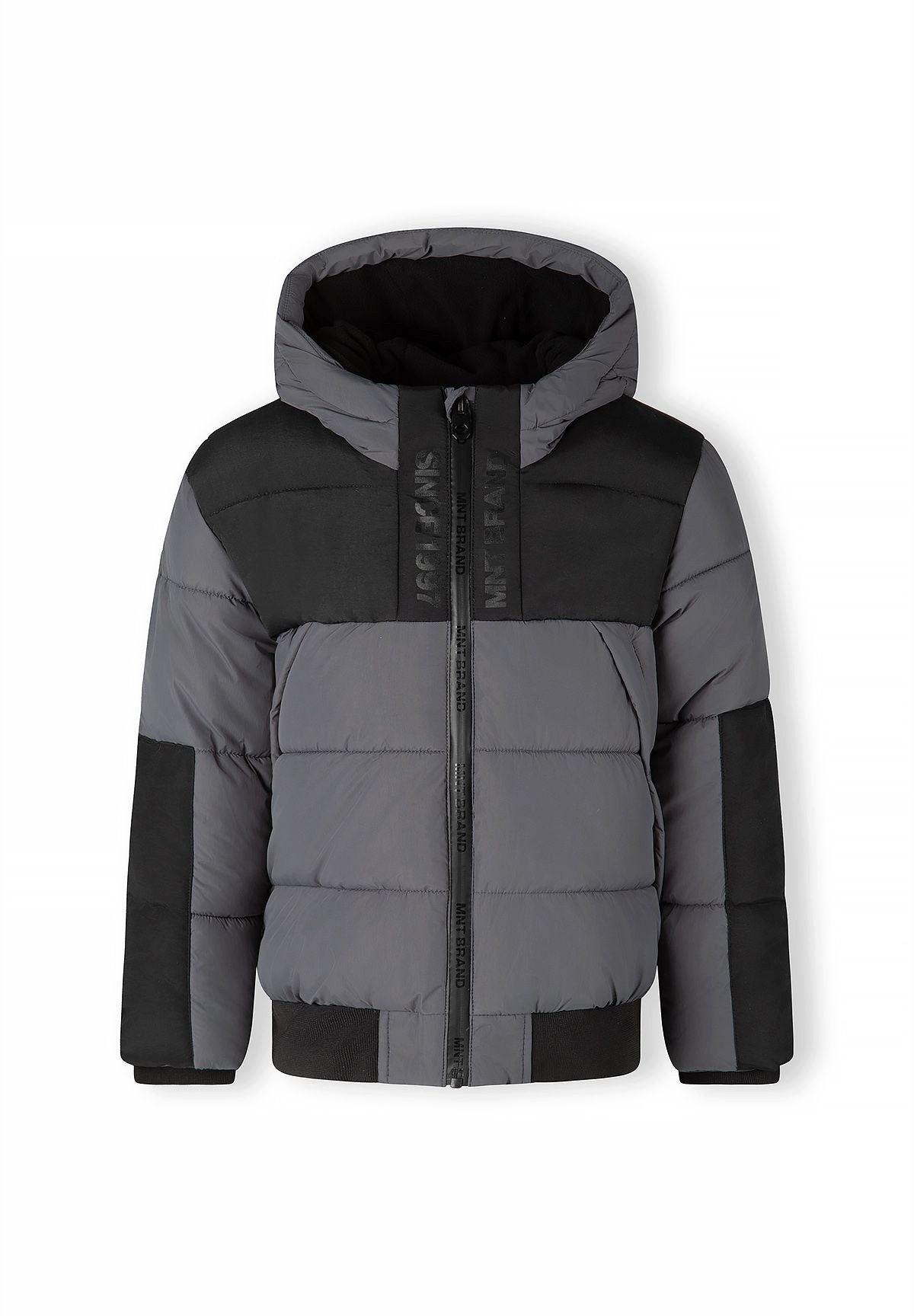 MINOTI Winterjacke für Jungen, Steppjacke mit Kapuze und Fleecefutter im Colour-Block