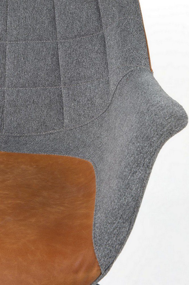 Zuiver Stuhl Bürostuhl Doulton grau Stoff