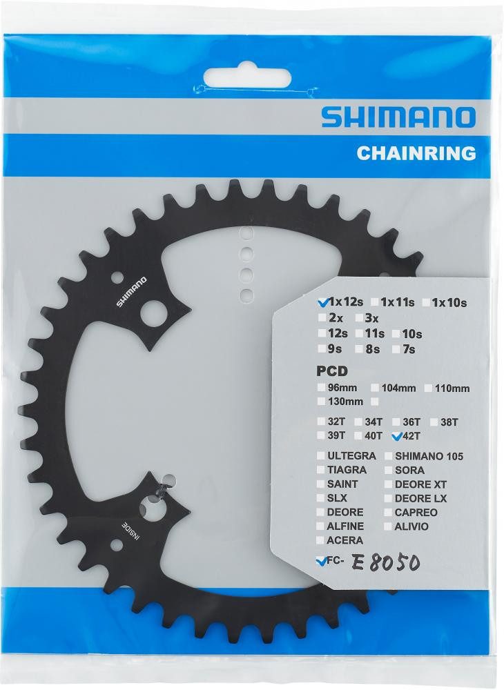 Kettenschaltung SHIMANO Kettenblatt SM-CRE70-12 42Z für E-BIKE SYSTEMS - effiziente Kr