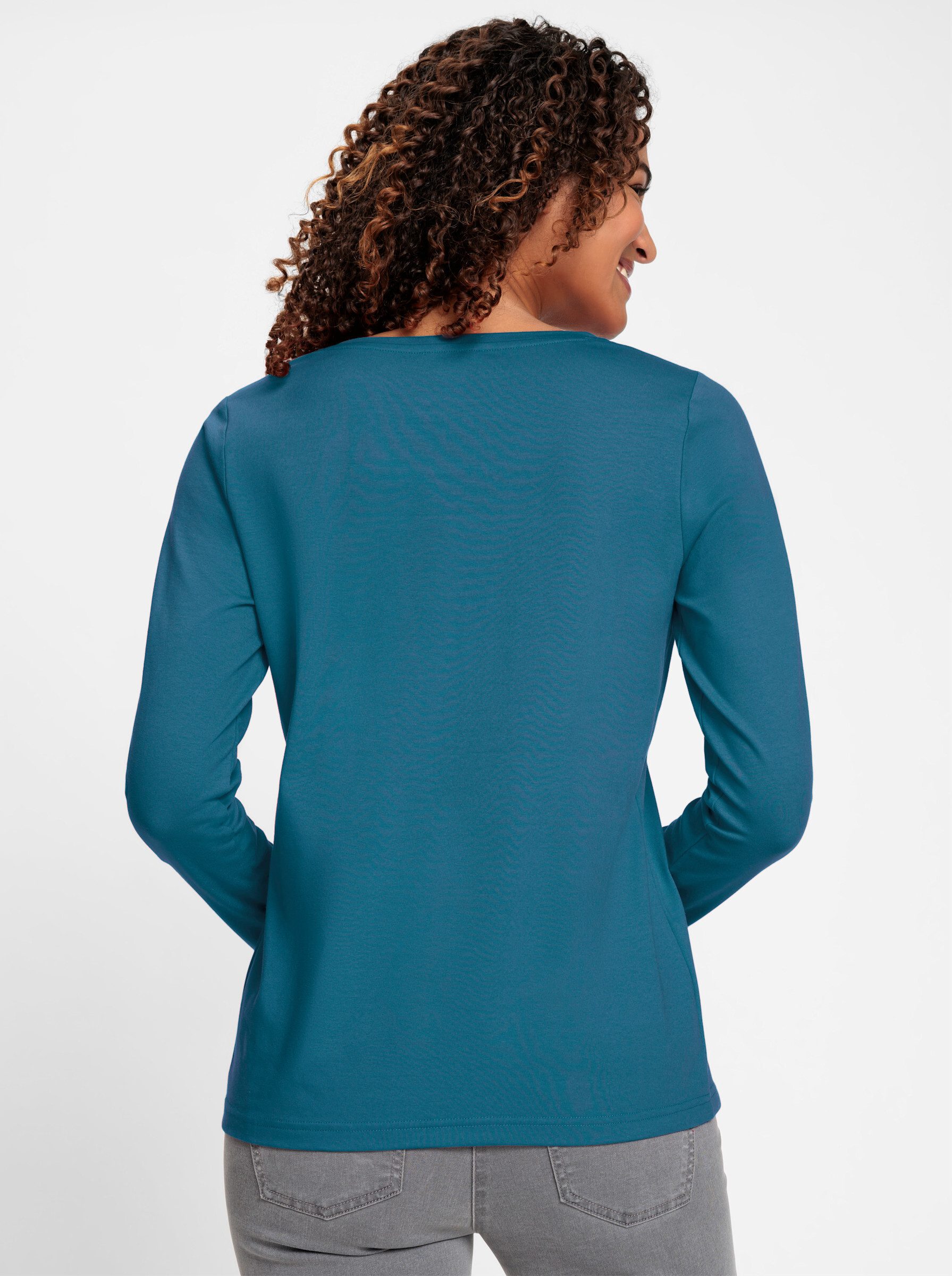 Rundhalsshirt "Rundhals-Shirt" 1 Stk. tlg. günstig online kaufen