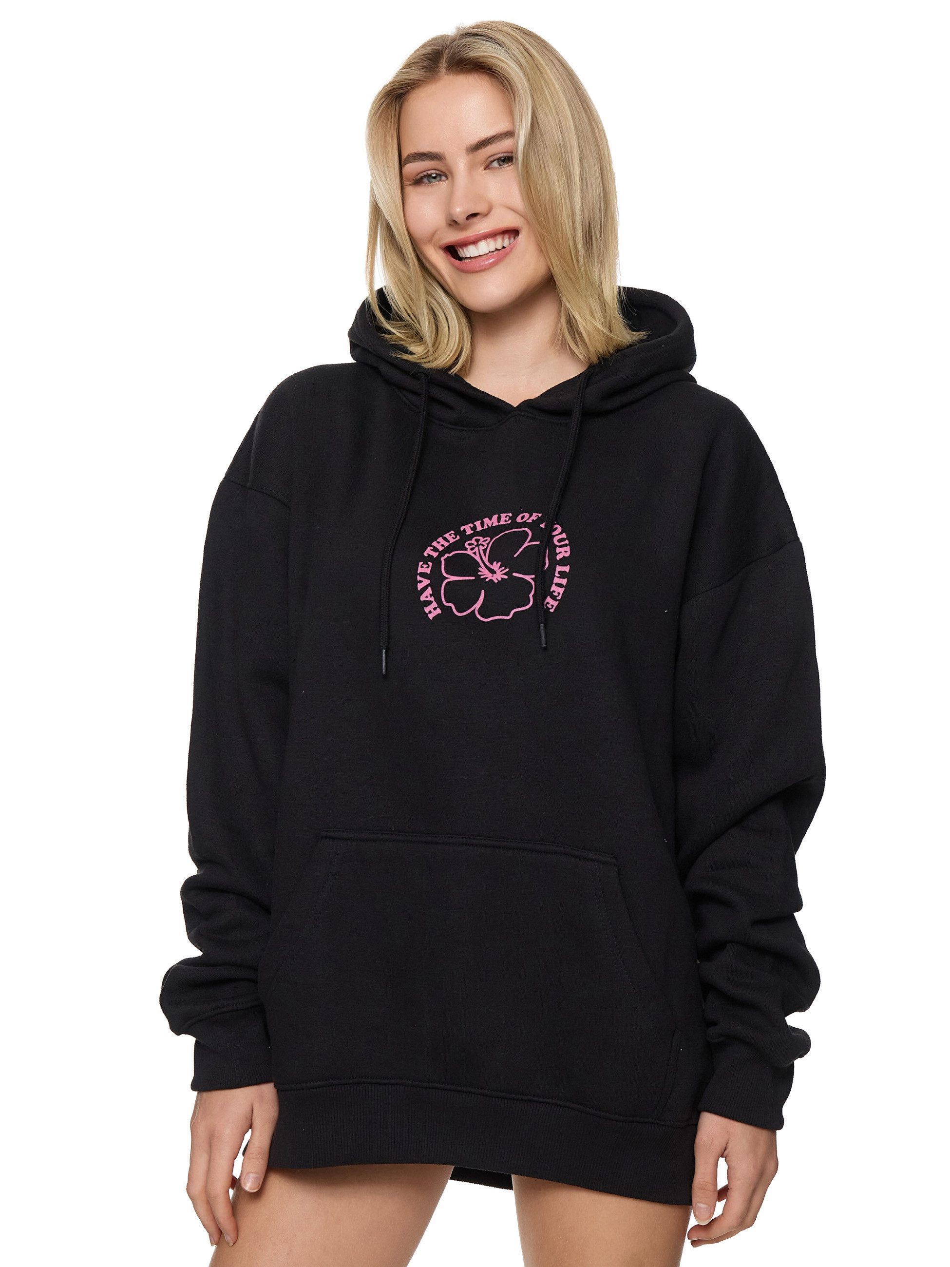 Worldclassca Hoodie Worldclassca Oversized FLOWER Print Hoodie Kapuzenpullo günstig online kaufen