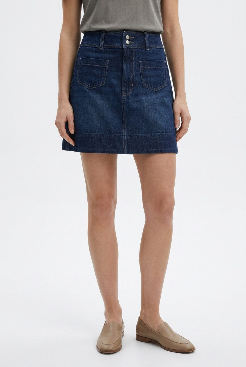 BOSS ORANGE Minirock MINI SKIRT 1.0 Premium Damenmode im 70s Look, mit hohem Bund