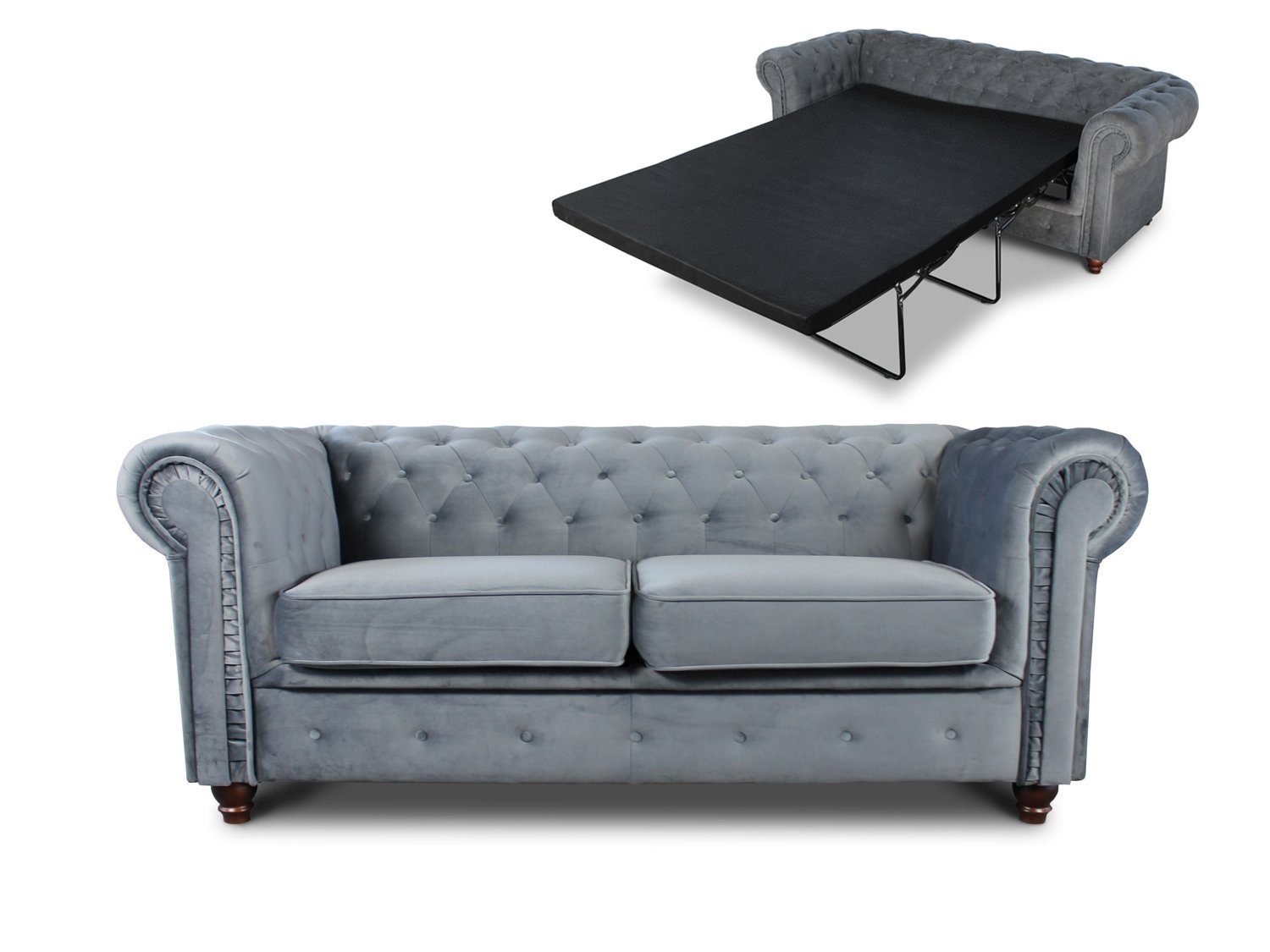 Sofnet Schlafsofa Asti 2 Bis, mit Schlaffunktion, Chesterfield Sofa 2-er, Sofagarnitur, Bettsofa