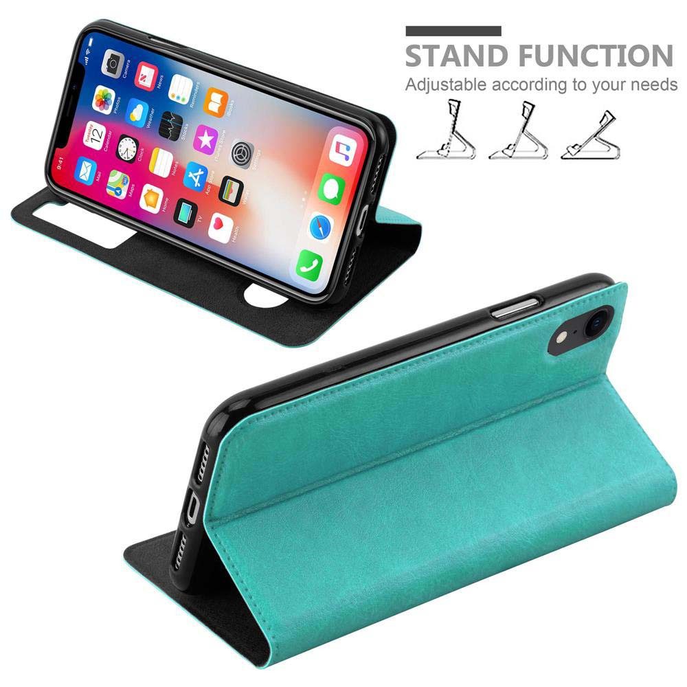 Cadorabo Handyhülle für Apple iPhone XR Hülle Apple iPhone XR, Klappbare Handy Schutzhülle - Hülle - mit Standfunktion und Kartenfach