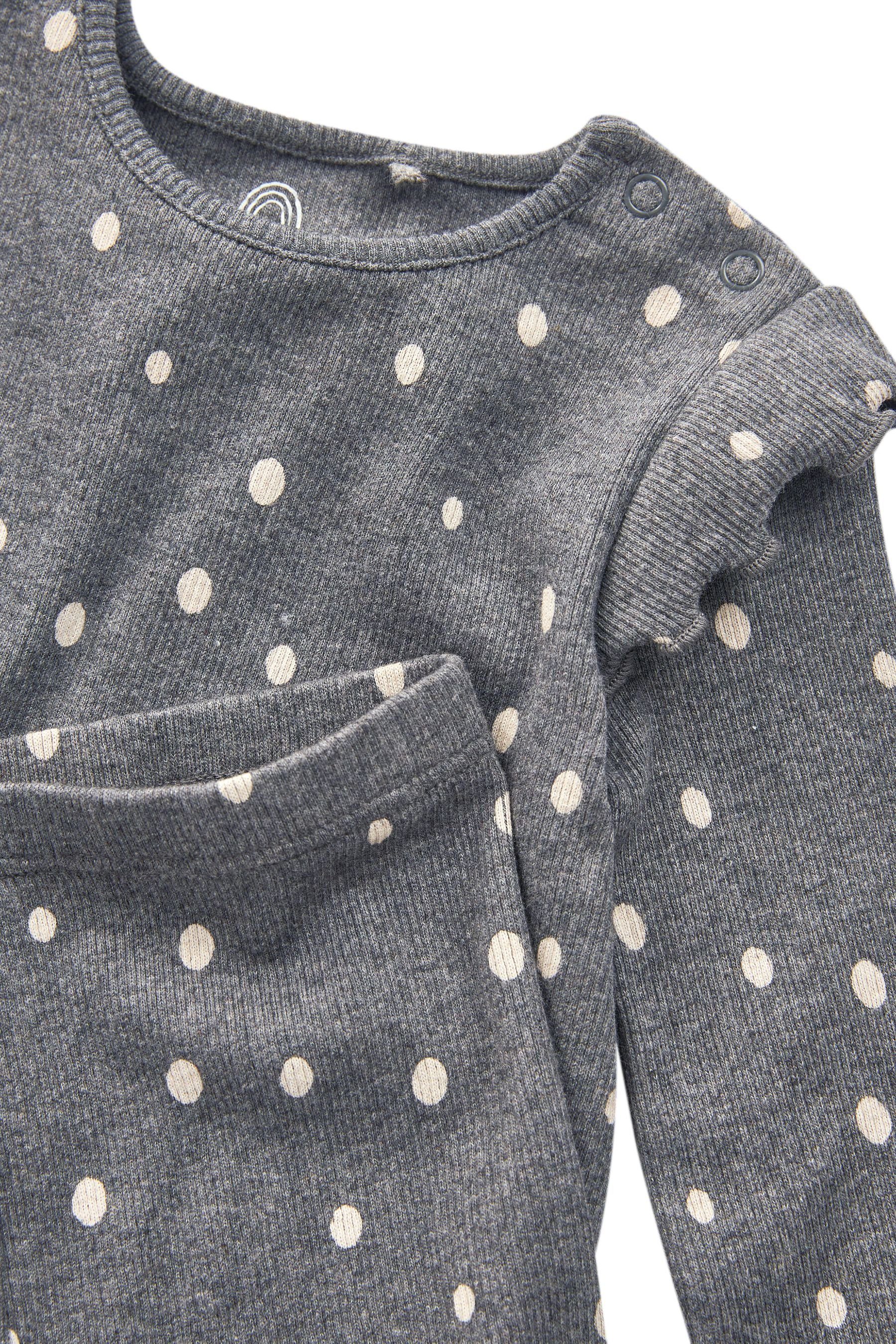 Next Shirt & Oberteil Spot Charcoal Set Leggings Baby Grey und (2-tlg) fürs im Leggings