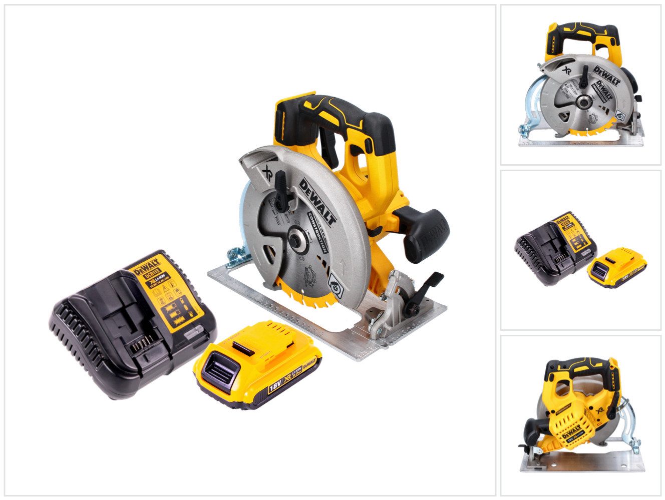 DeWalt Akku-Handkreissäge DCS 570 D1 18 V 184 mm Brushless + 1x Akku 2,0 Ah + Ladegerät