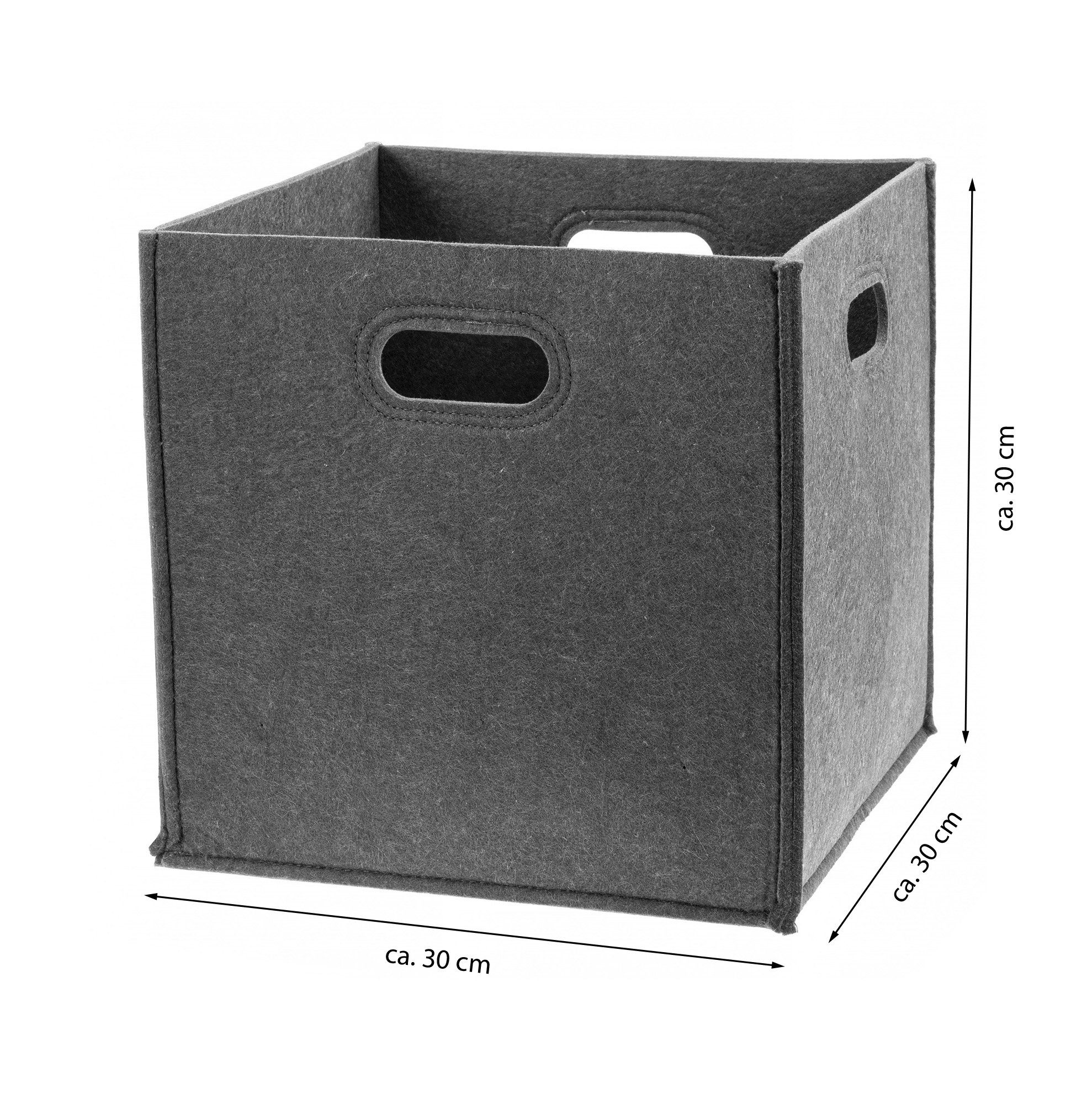 Ordnungsbox mit Deckel FILZ Aufbewahrungsbox Filzkorb Kiste Schachtel 2  Farben