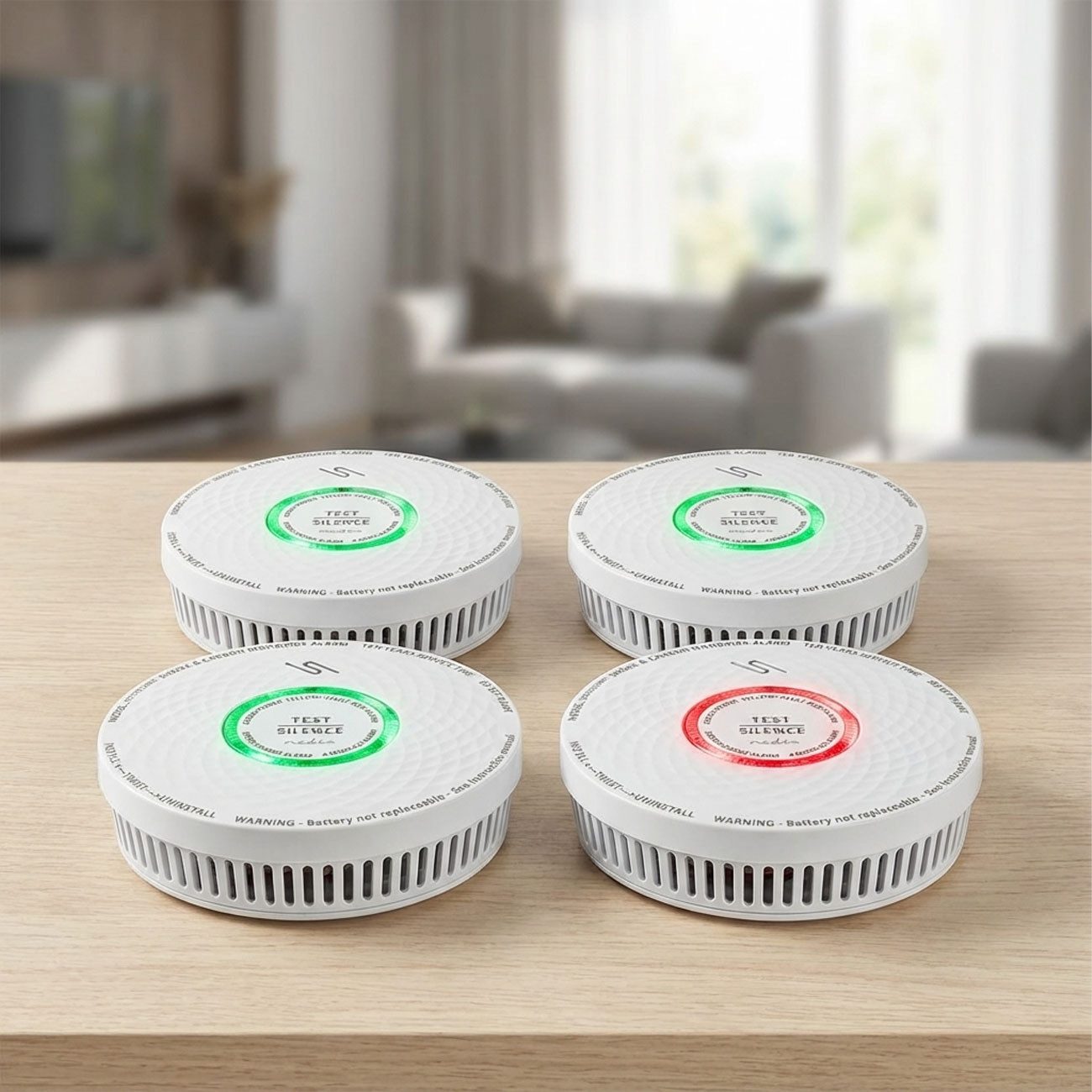 Nedis 2in1 Rauch- & CO-Melder (10J. Batterie): Alarm für optimalen Schutz Rauchmelder (Lauter Alarm mit 85 dB)