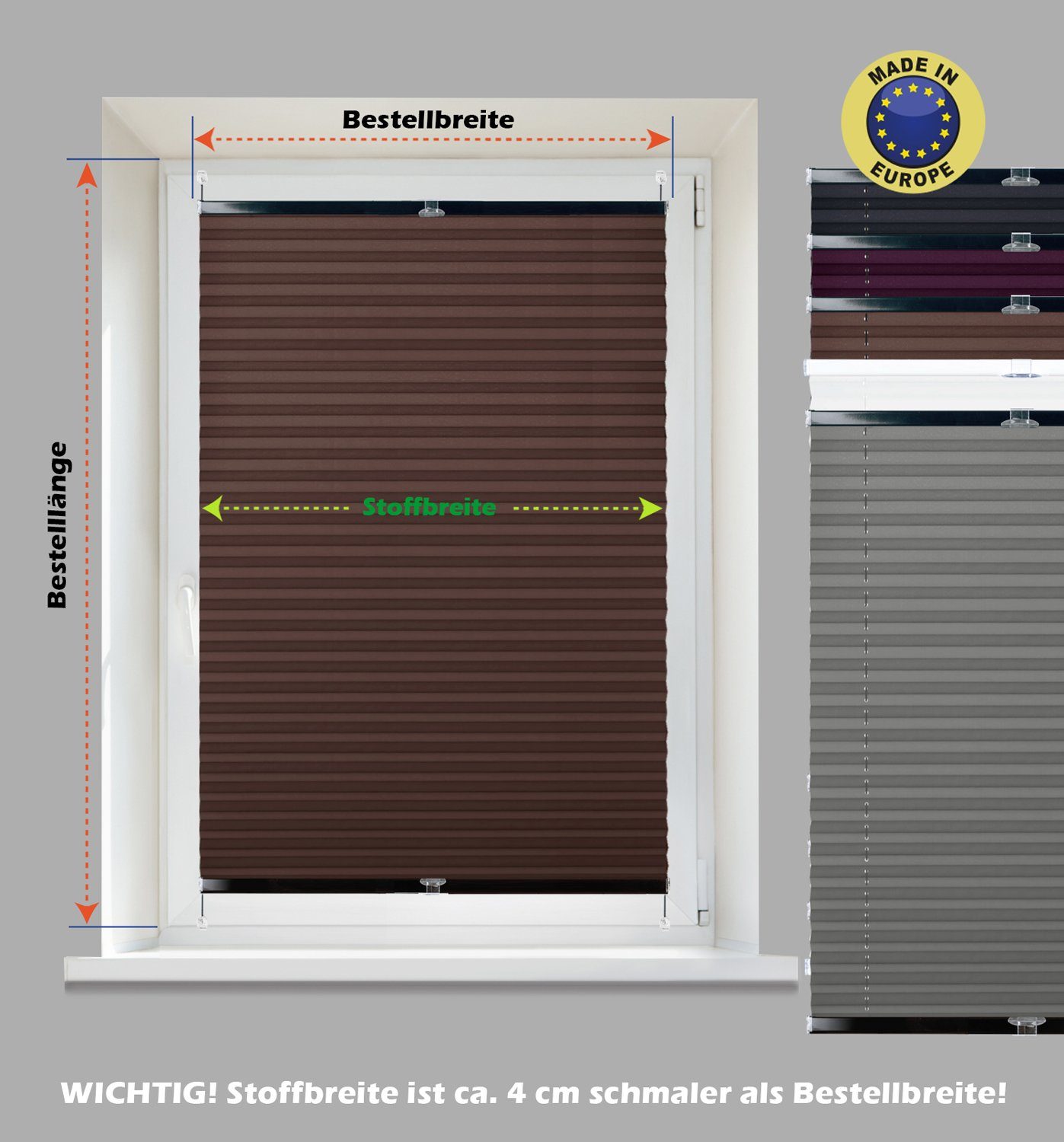 DomDeco Plissee Thermo Plissee Ohne Bohren günstig online kaufen