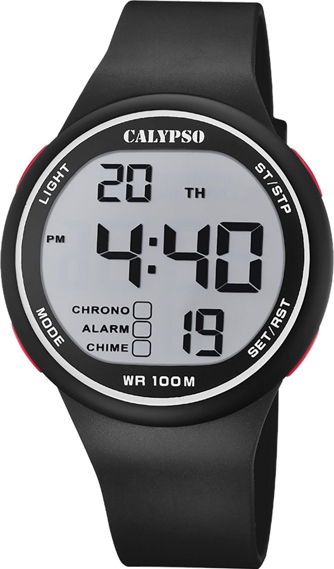 CALYPSO WATCHES Digitaluhr »UK5795/1 Calypso Herren Uhr Digital Sport«, ( Digitaluhr), Herren Armbanduhr rund, Kunststoffarmband schwarz, Sport  online kaufen | OTTO