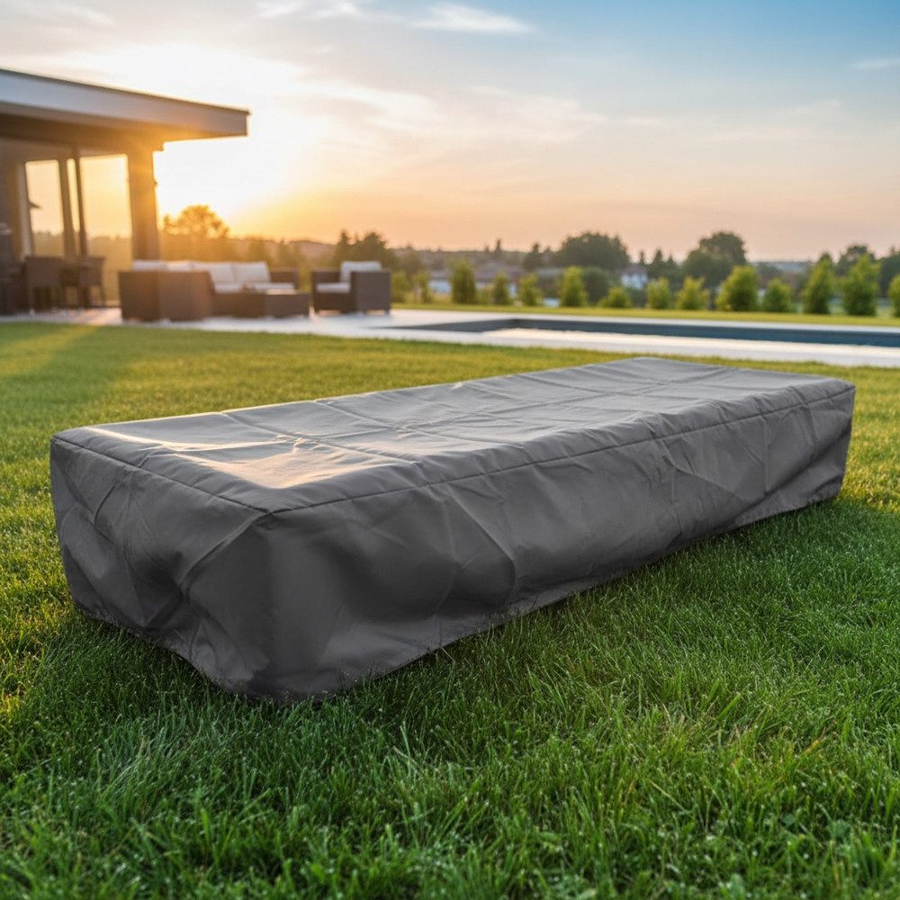 Melko Gartenmöbel-Schutzhülle Schutzplane Schutzhülle Abdeckplane Schwarz 210x67x30 CM Gartenmöbel (Stück, 1-St., Einzelartikel), Kordelverschluss