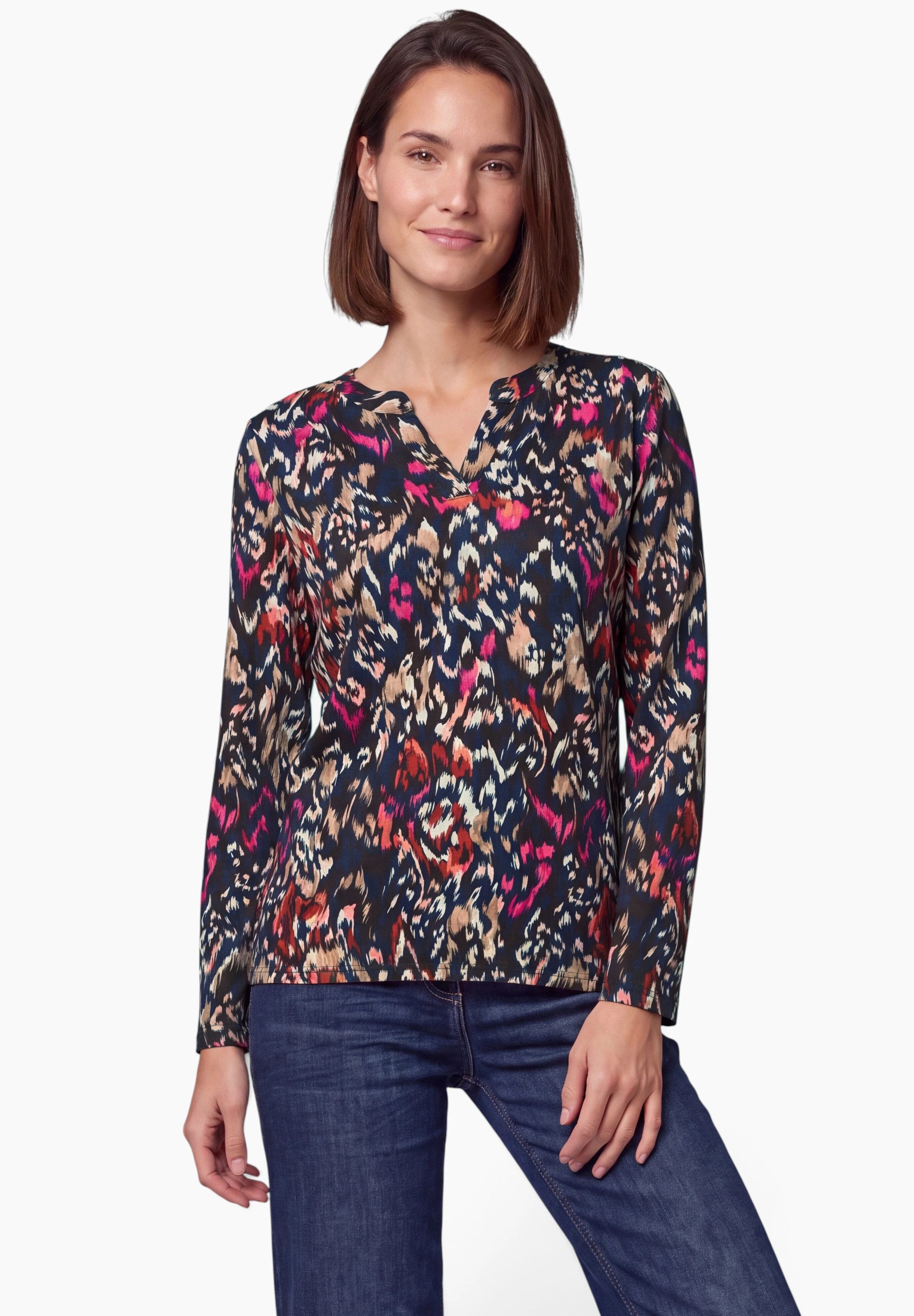 CECIL Langarmshirt aus reiner Baumwolle