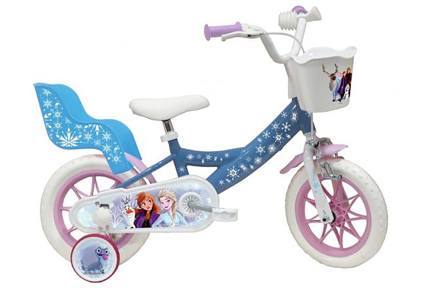 TPFSports Kinderfahrrad Disney Frozen Gang, + 1 Handbremse, Stützräder Fahrrad Fahrrad 12 mit Laufrad Kinderrad 12 Mädchen (Mädchen - Kinder Rutschfeste Zoll Rücktritt Sicherheitsgriffe), 2 Zoll