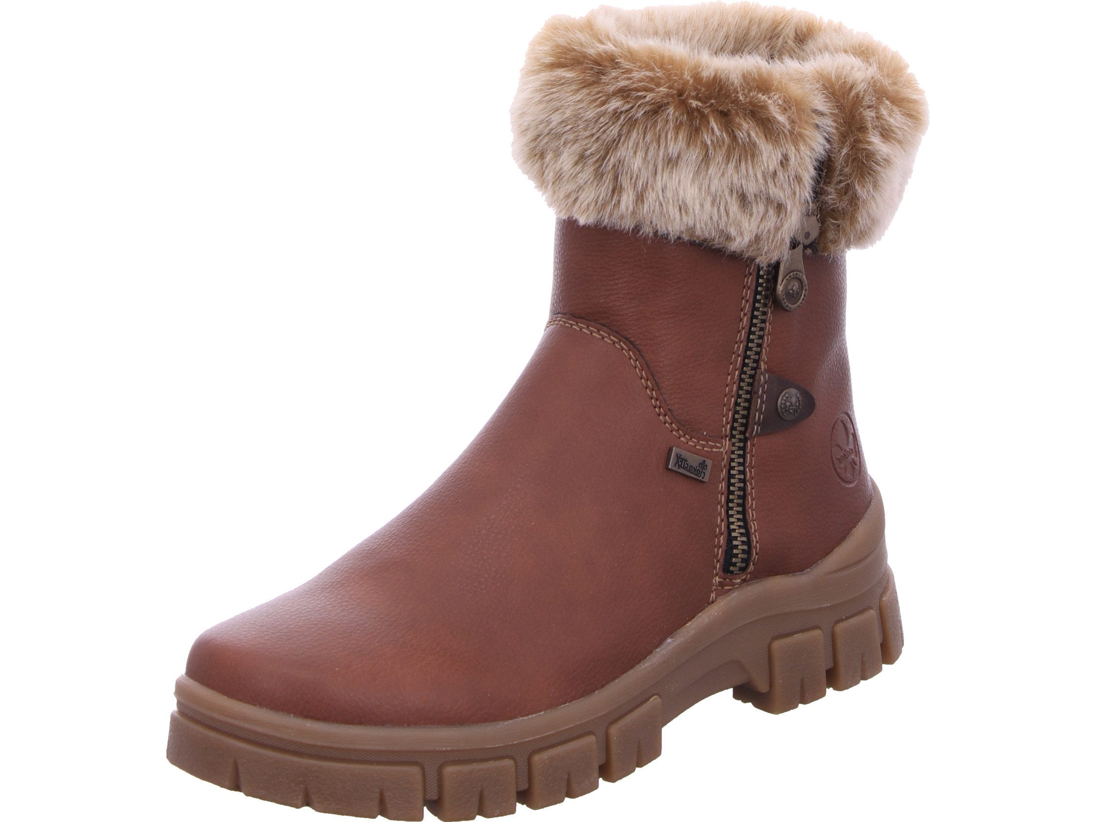 Rieker Ladies platform boots N2550, women's ankle boots, loose insole, water-repellent, RiekerTEX, black 00