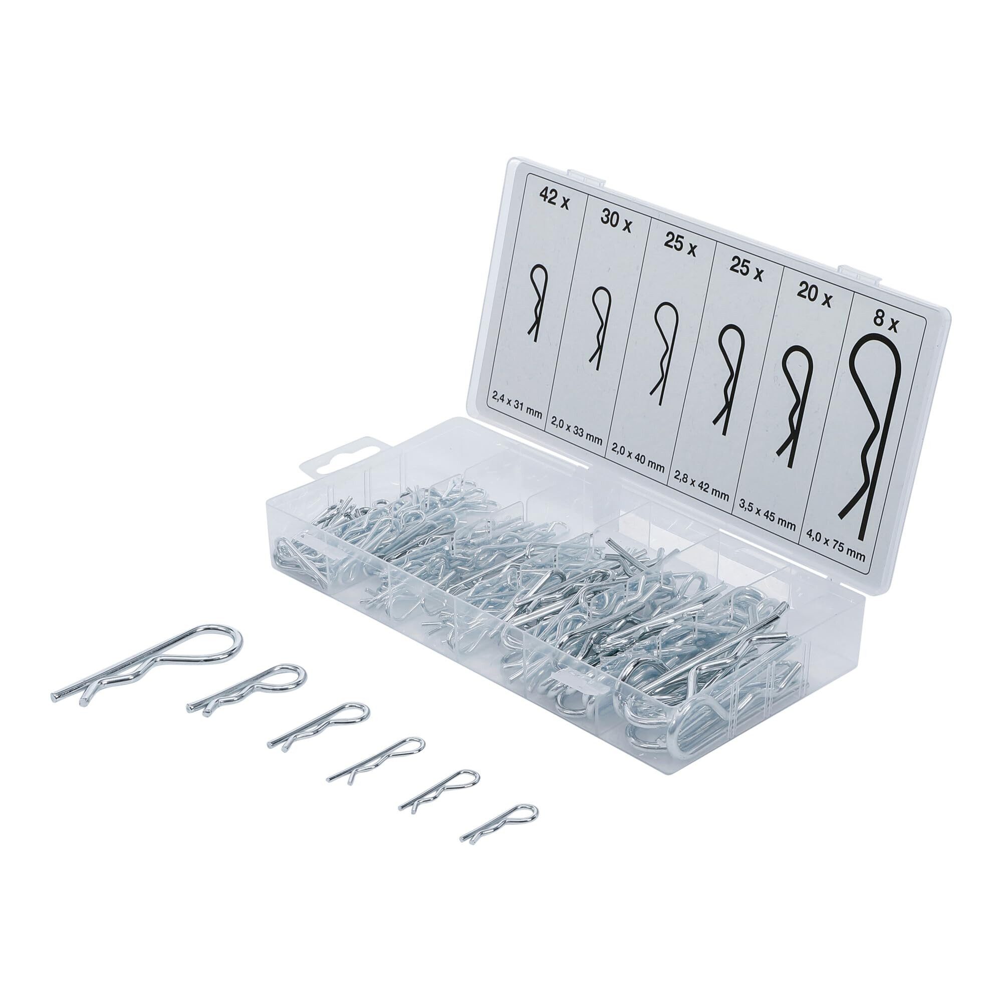 BGS technic Ringsplint BGS Federsplinte-Sortiment Ø 2,4 - 4,0 mm 150-tlg.