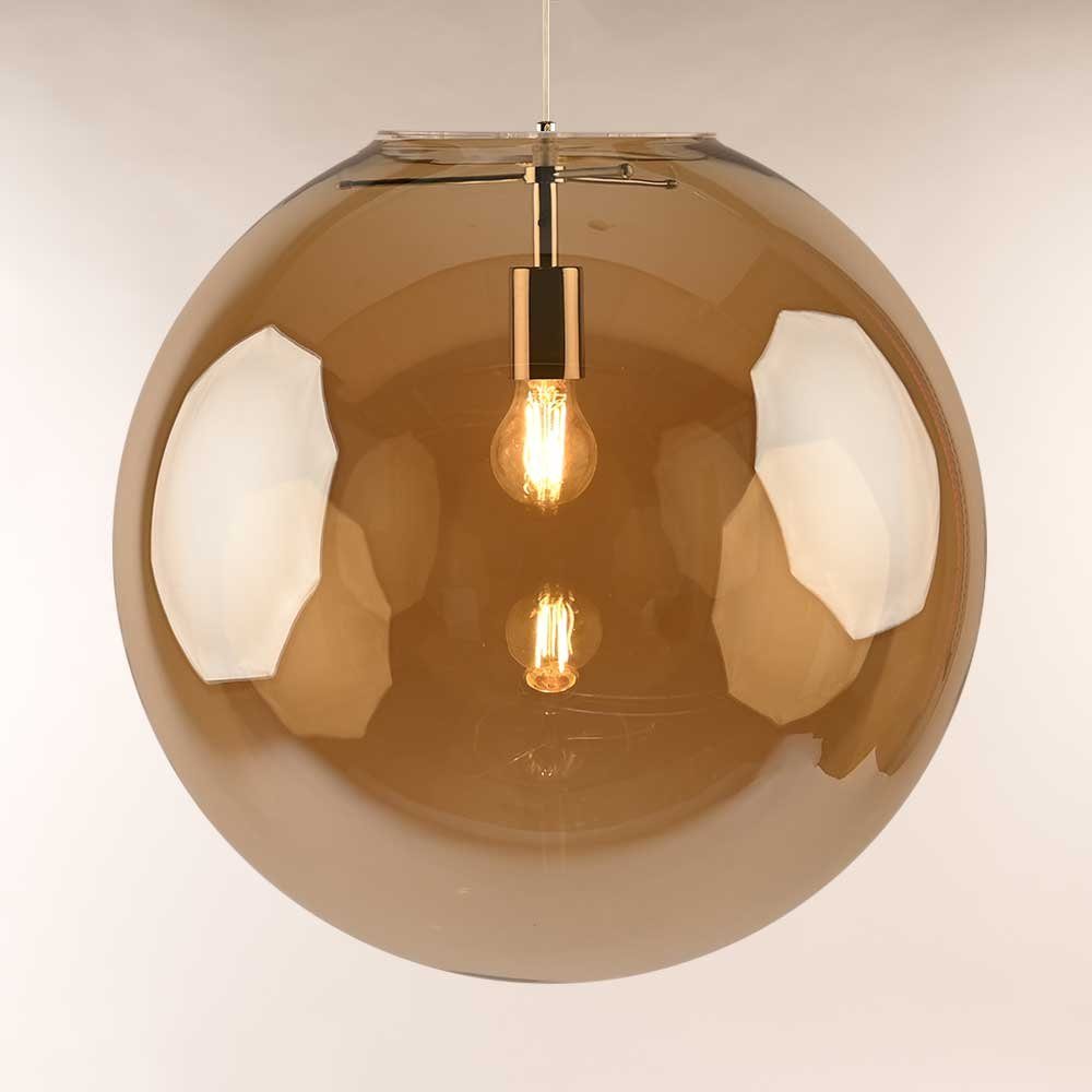 s.luce Pendelleuchte Hängeleuchte Orb Glaskugel Chrom, günstig online kaufen