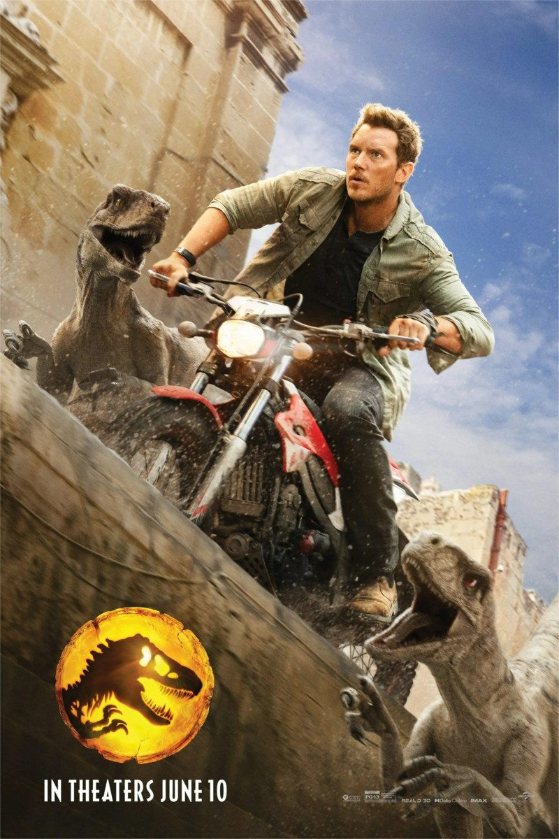 TPFLiving Kunstdruck (OHNE RAHMEN) Poster - Leinwand - Wandbild, Jurassic World Dominion Moderne Dinosaurier Filmdrucke auf Leinwand (Leinwandbild XXL), Farben: Schwarz, Gelb, Blau, Weiß, Orange, Rot -Größe: 20x30cm