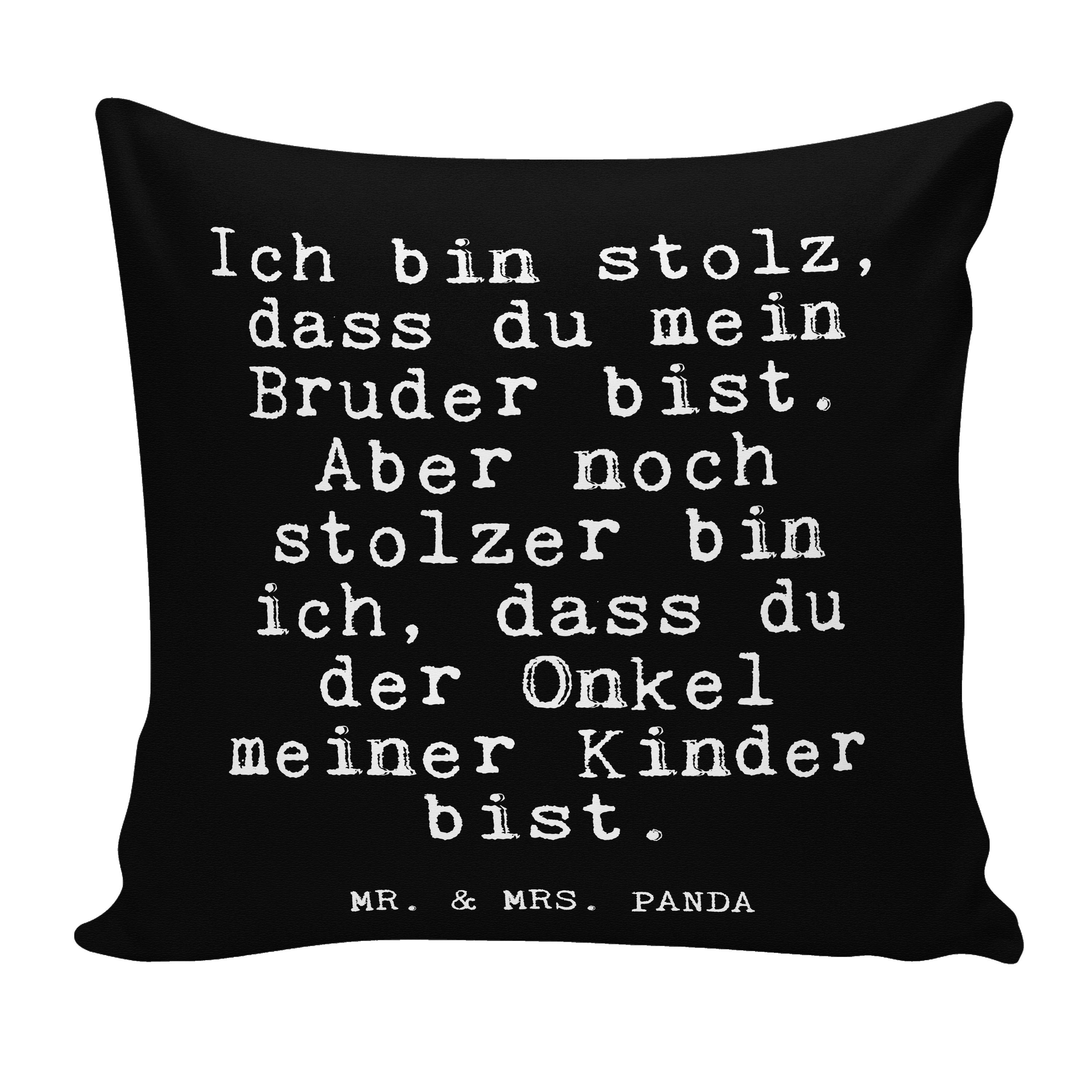 Mr. & Mrs. Panda Dekokissen Ich bin stolz, dass... Schwarz Geschenk