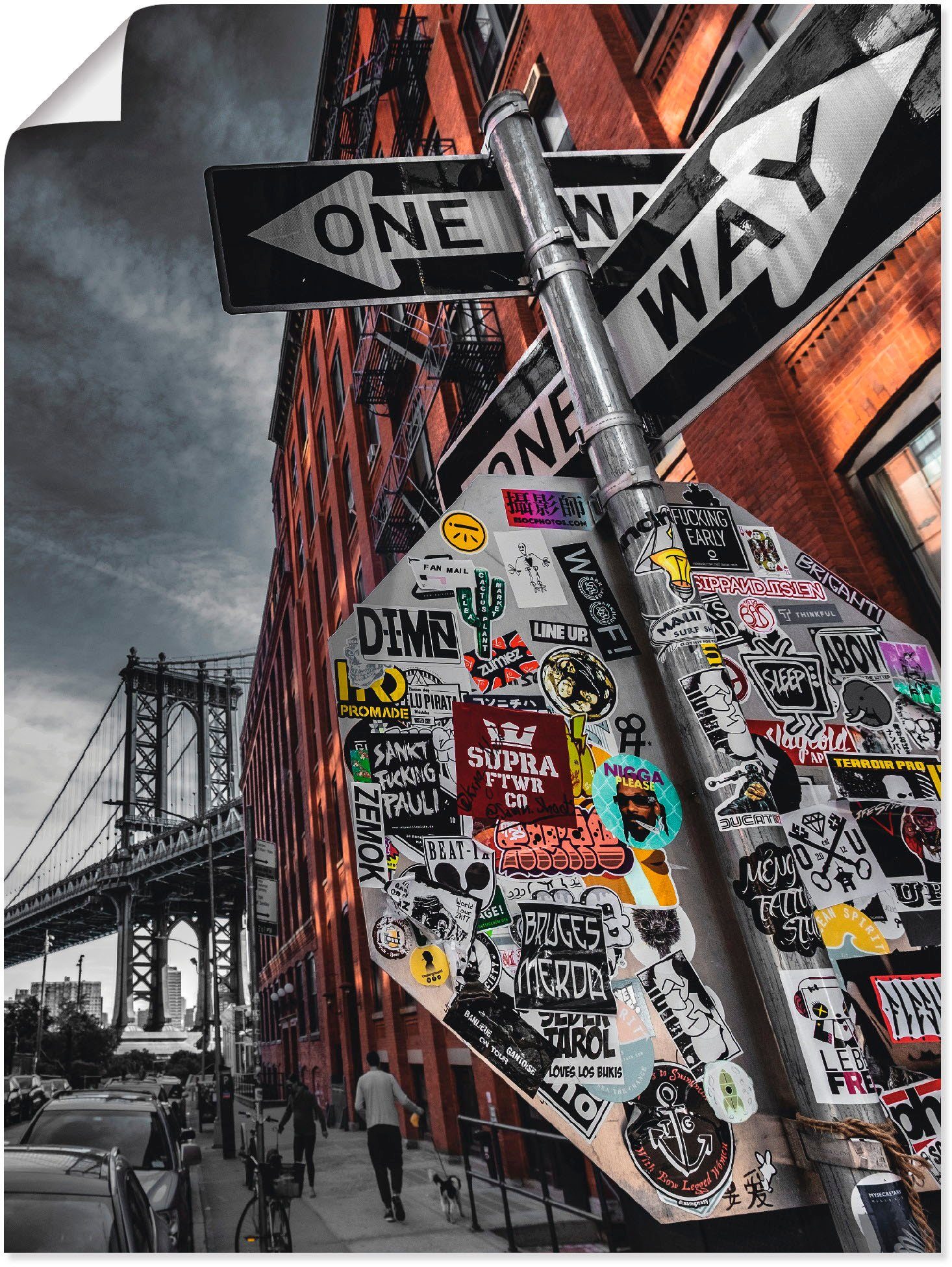 Artland Wandbild New York Street Fotografie, Amerika (1 St), als Alubild, Leinwandbild, Wandaufkleber oder Poster in versch. Größen