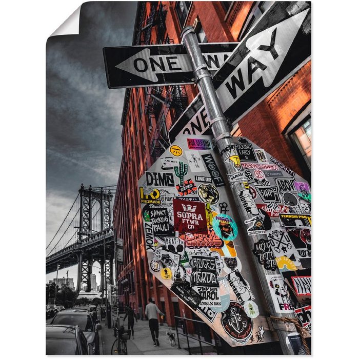 Artland Wandbild New York Street Fotografie Amerika (1 St) als Alubild Leinwandbild Wandaufkleber oder Poster in versch. Größen
