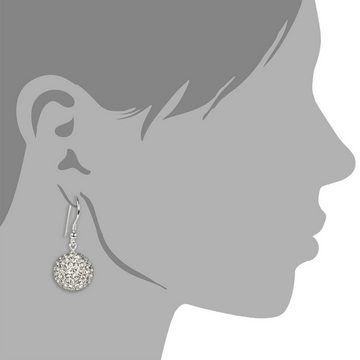 SilberDream Paar Ohrhänger SilberDream weiß Ohrringe (Ohrhänger), Damen Ohrhänger 925 Sterling Silber, weiß
