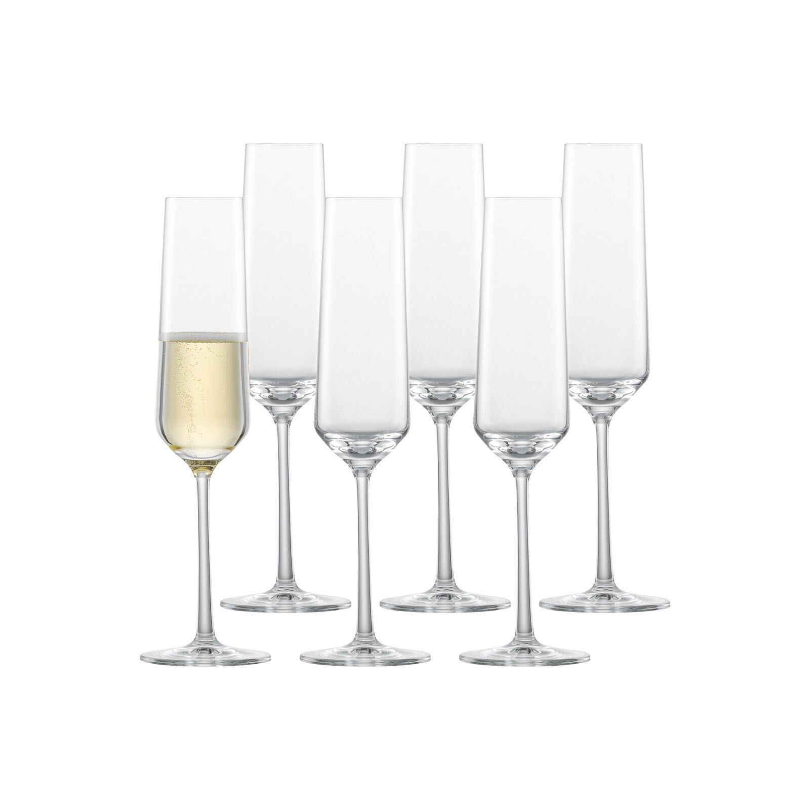 Zwiesel Glas Sektglas Pure Бокалы для шампанского 209 ml 6er Set, Glas