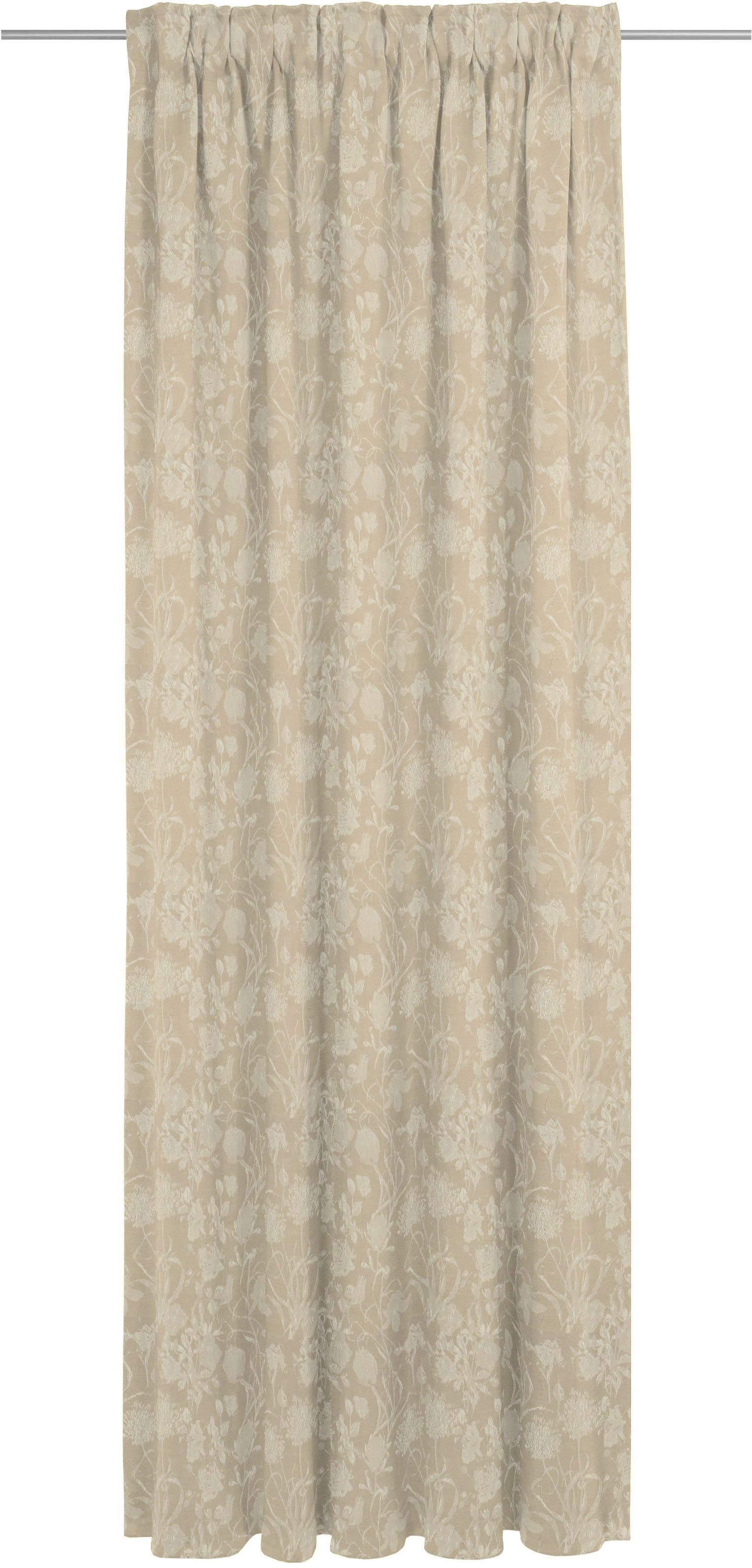 Adam Vorhang Flower Cuvée Light (1 St), Multifunktionsband, blickdicht, Jacquard, aus 100% Bio-Baumwolle