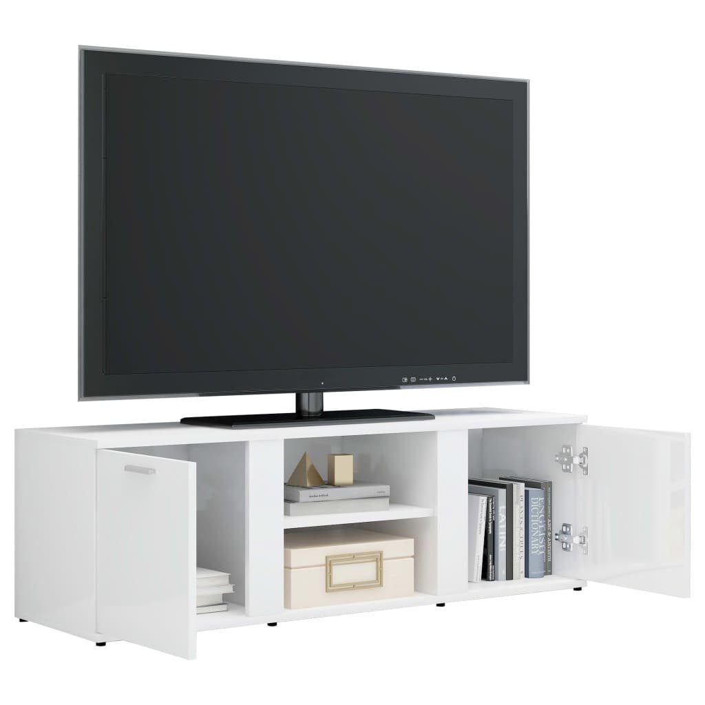 furnicato TV-Schrank Hochglanz-Weiß 120x34x37 cm Holzwerkstoff