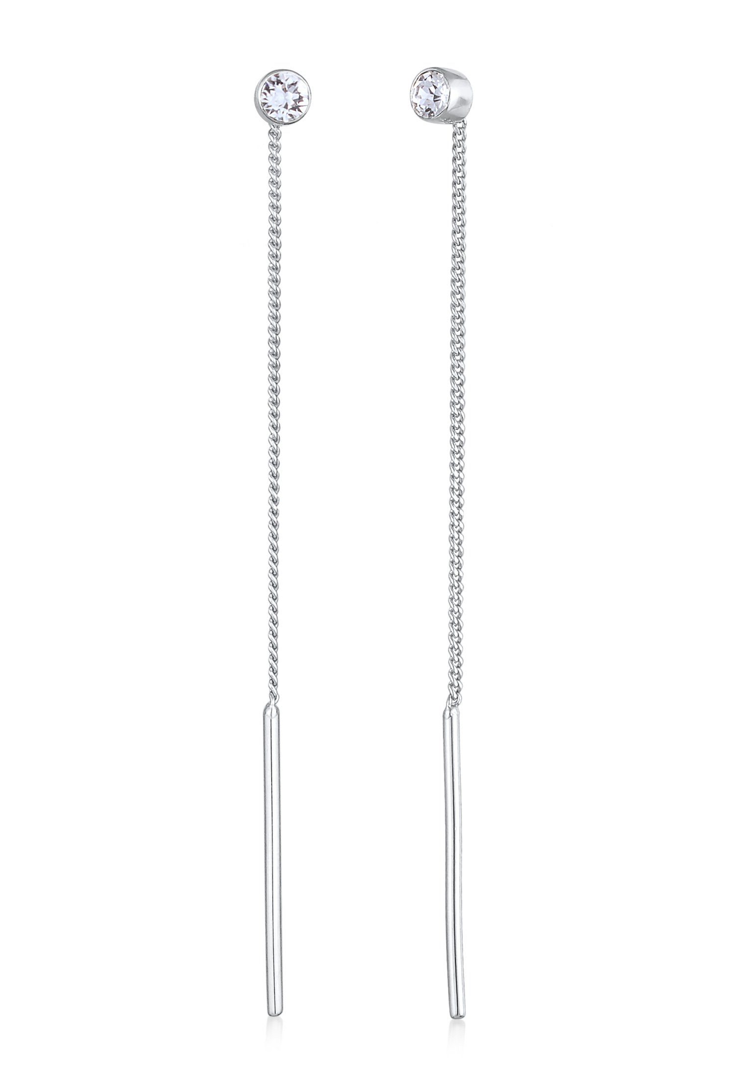 Elli Paar Ohrhänger Durchziehen Basic 925 Silber, mit Kristallen von Swarov günstig online kaufen