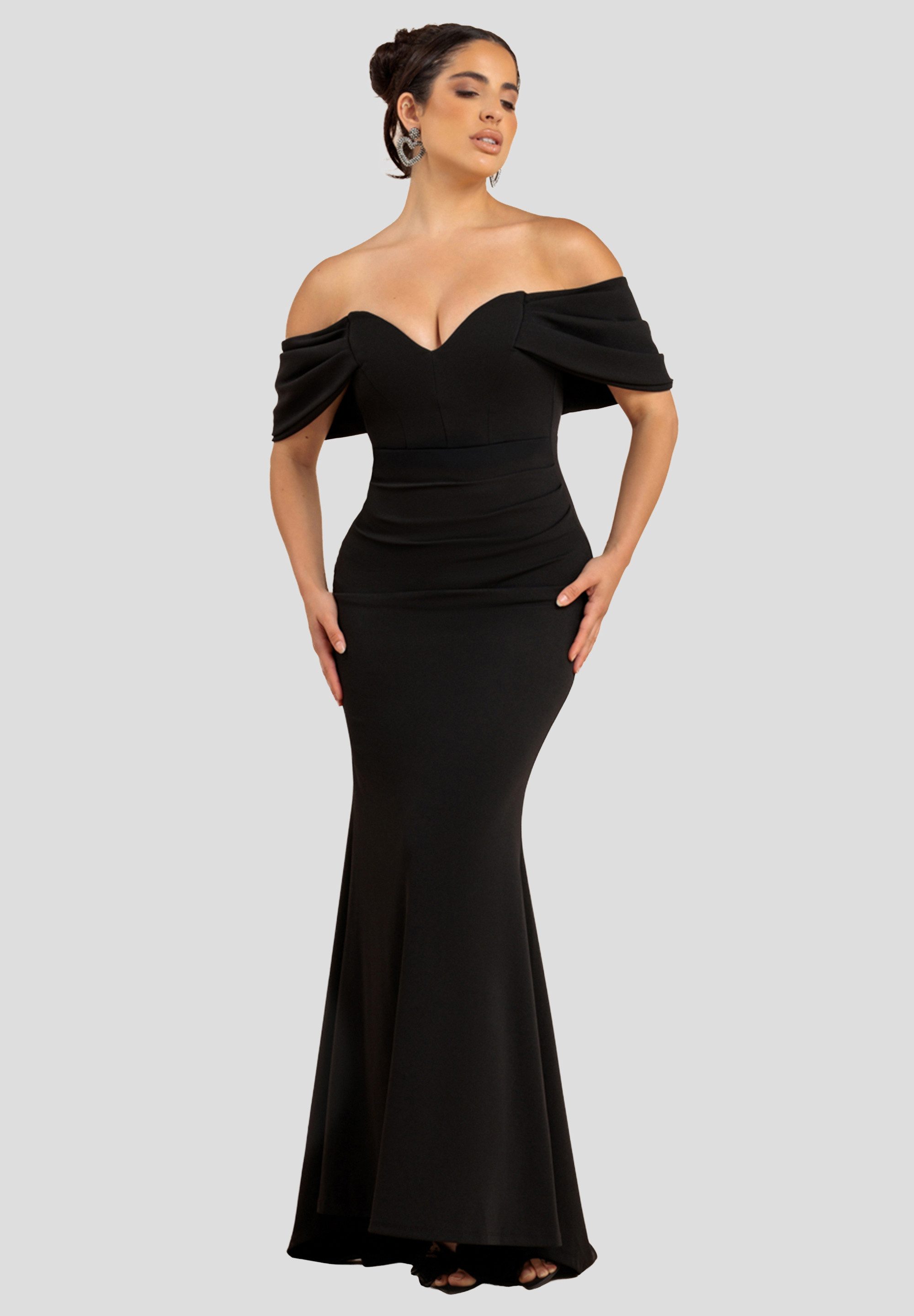 Goddiva Maxikleid Off The Shoulder Draped günstig online kaufen