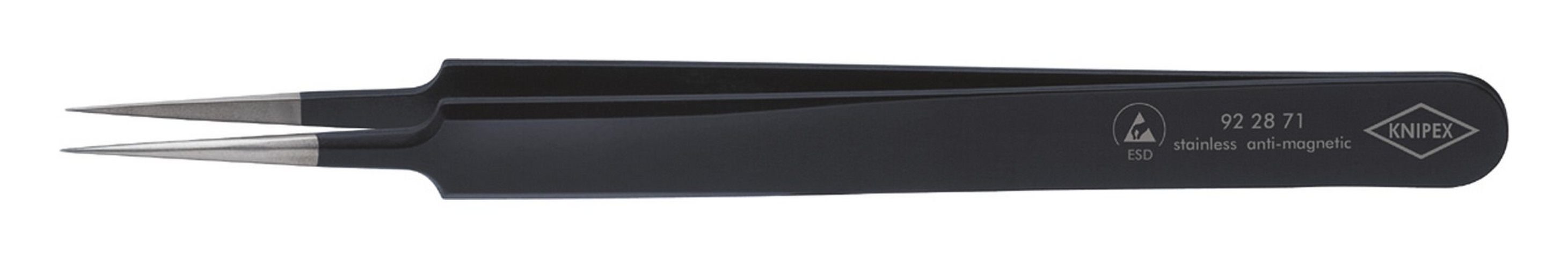 Knipex Pinzette, mm Nadelform schwarz 110 ESD