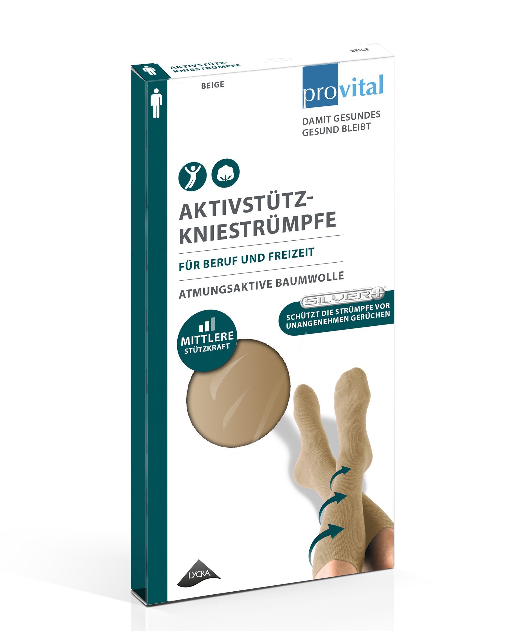 provital Kniestrümpfe provital Herren Kniestrumpf verstärkte Ferse mittlere Stützkraft provital Herren Kniestrumpf verstärkte Ferse mittlere Stützkraft